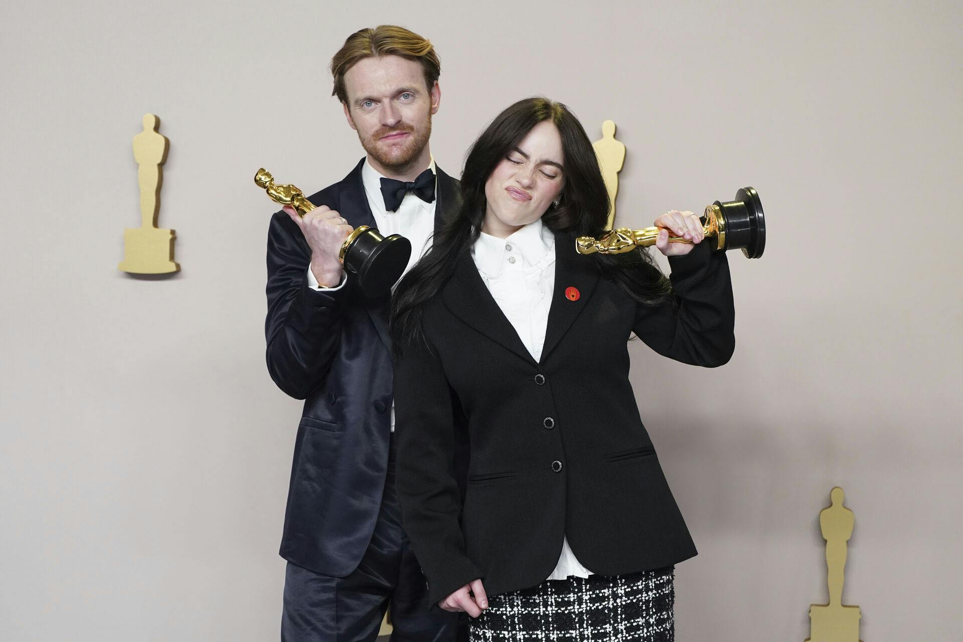 HEr se Finneas O'Connell og Billie Eilish sammen tidligere i år med årets Oscar for bedste sang - nemlig "What Was I Made For?" i "Barbie".