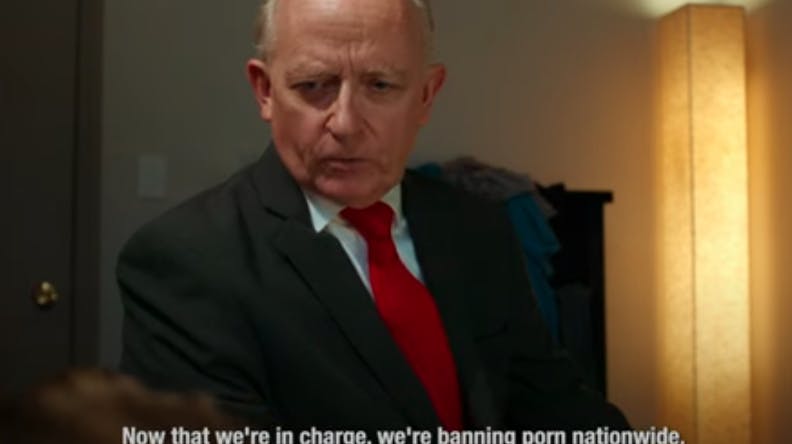 Hvid ældre republikaner blander sig i unges onani
