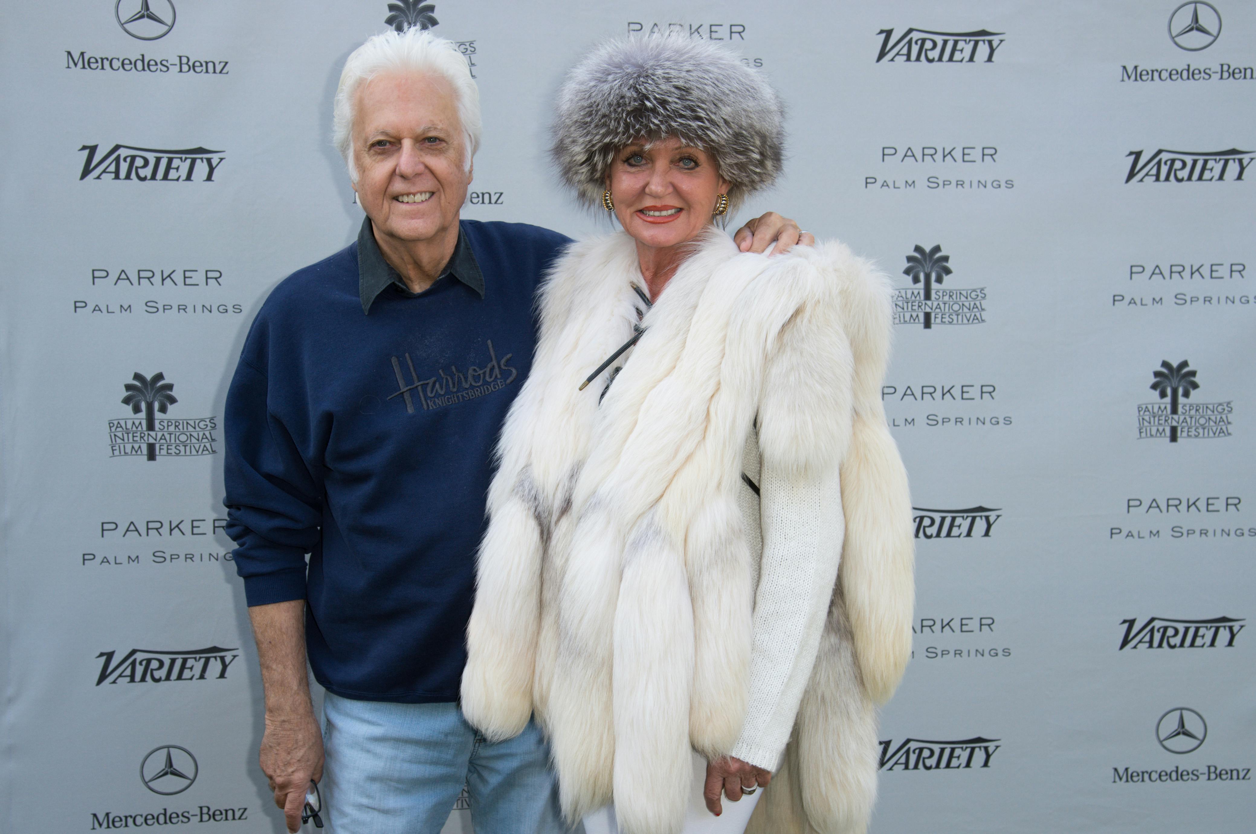 Jack Jones, left, and Eleonora Jones, right, arrive at Variety's 10 Directors to Watch and Creative Impact Awards Presented by Mercedes-Benz at the Parker Palm Springs on Sunday, Jan 04, 2015], in Palm Springs, Calif. (Photo by Rob Latour]/Invision/AP)