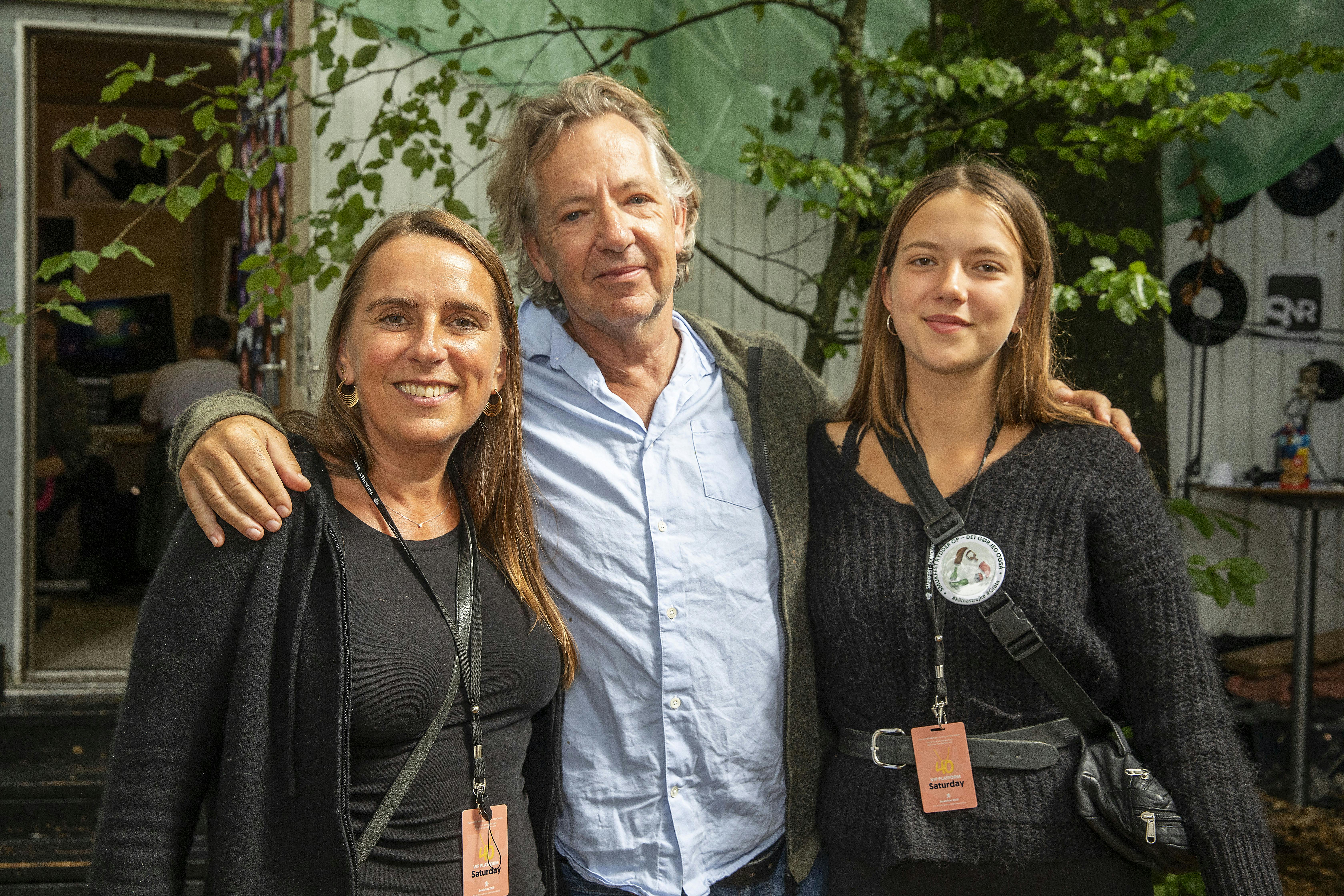 Anne Hjernøe, Jens Folmer Jepsen og deres datter Camille Hjernøe på Smukfest tilbage i 2019.