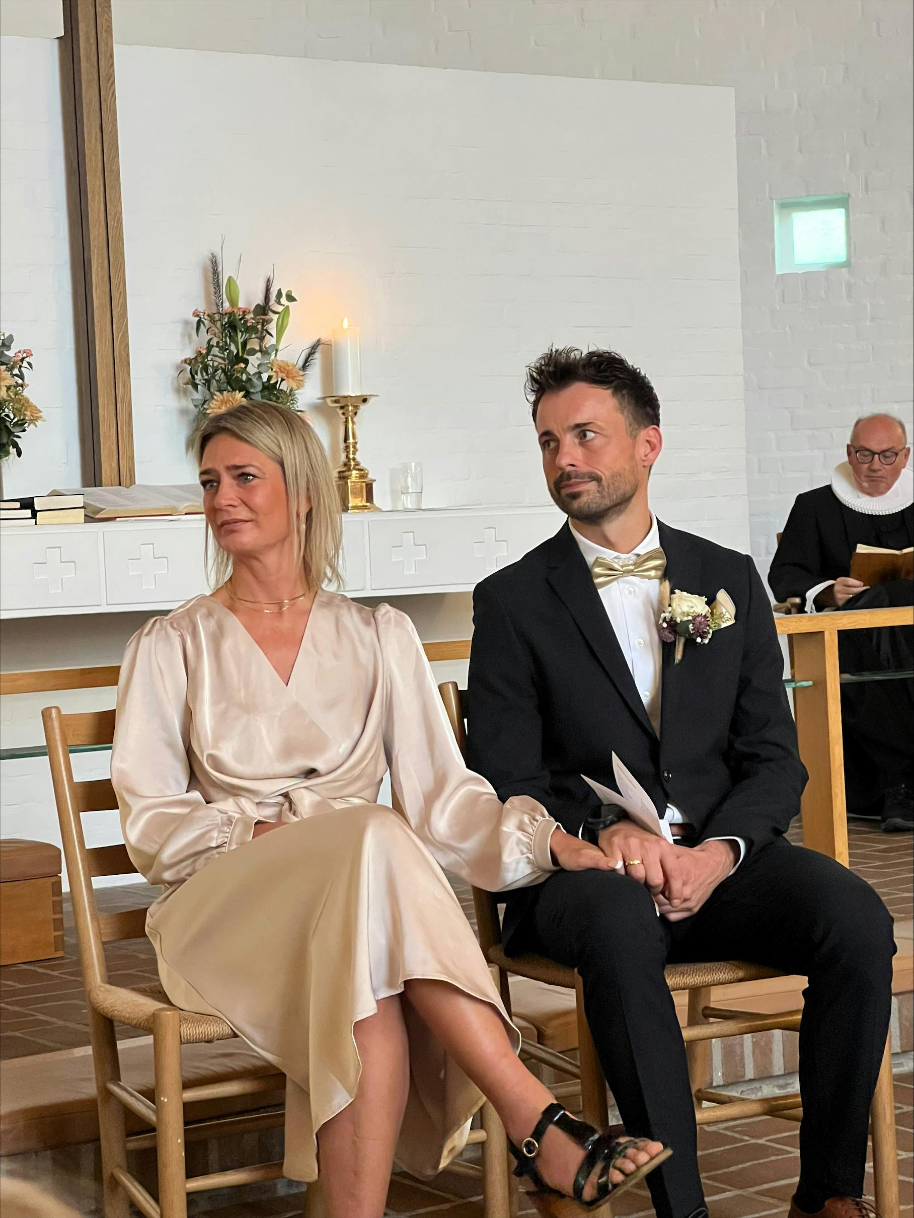 Det var Vibekes far, der viede parret.