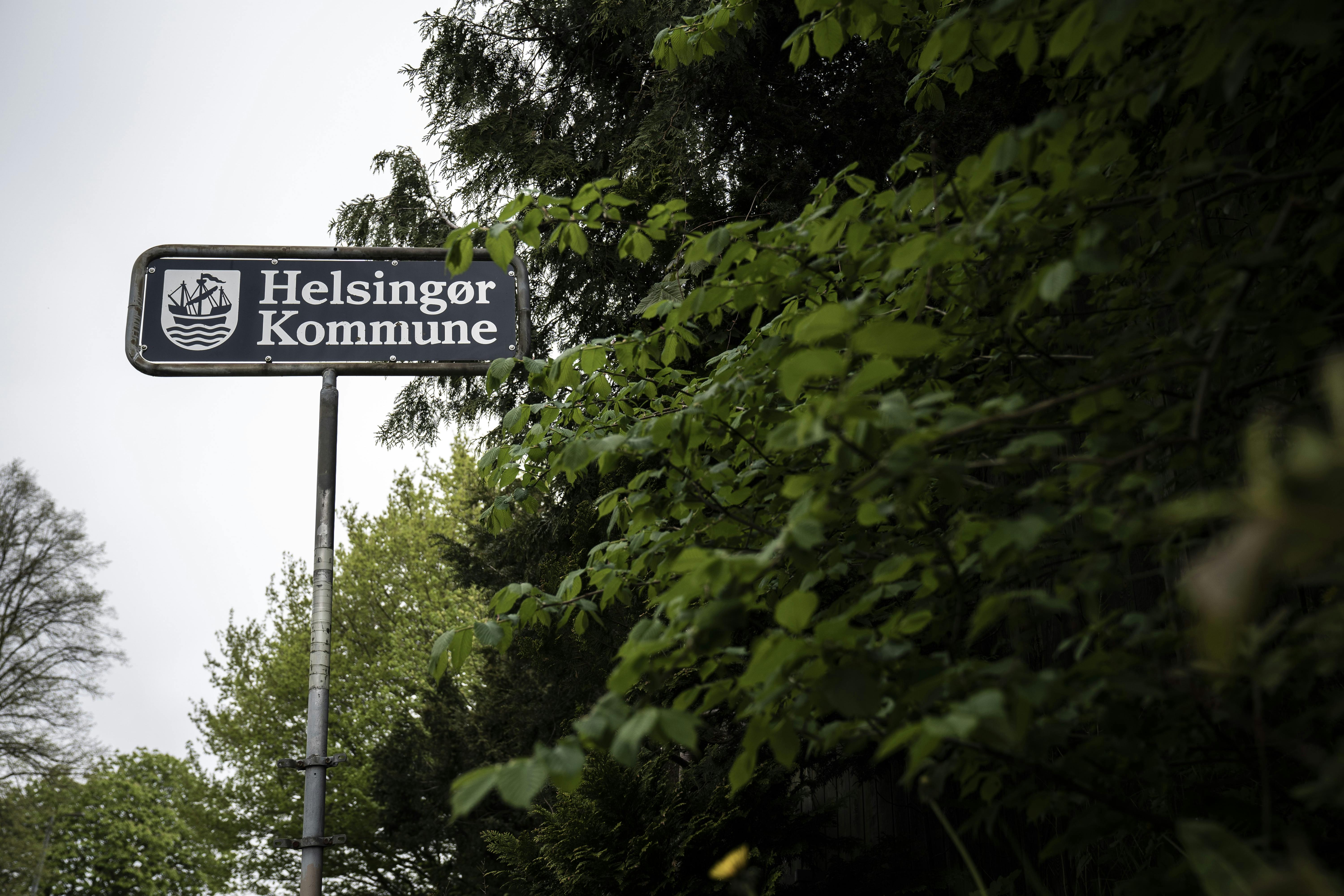 Skilt ved grænsen mellem Helsingør og Fredensborg Kommune, onsdag den 12. maj, 2021