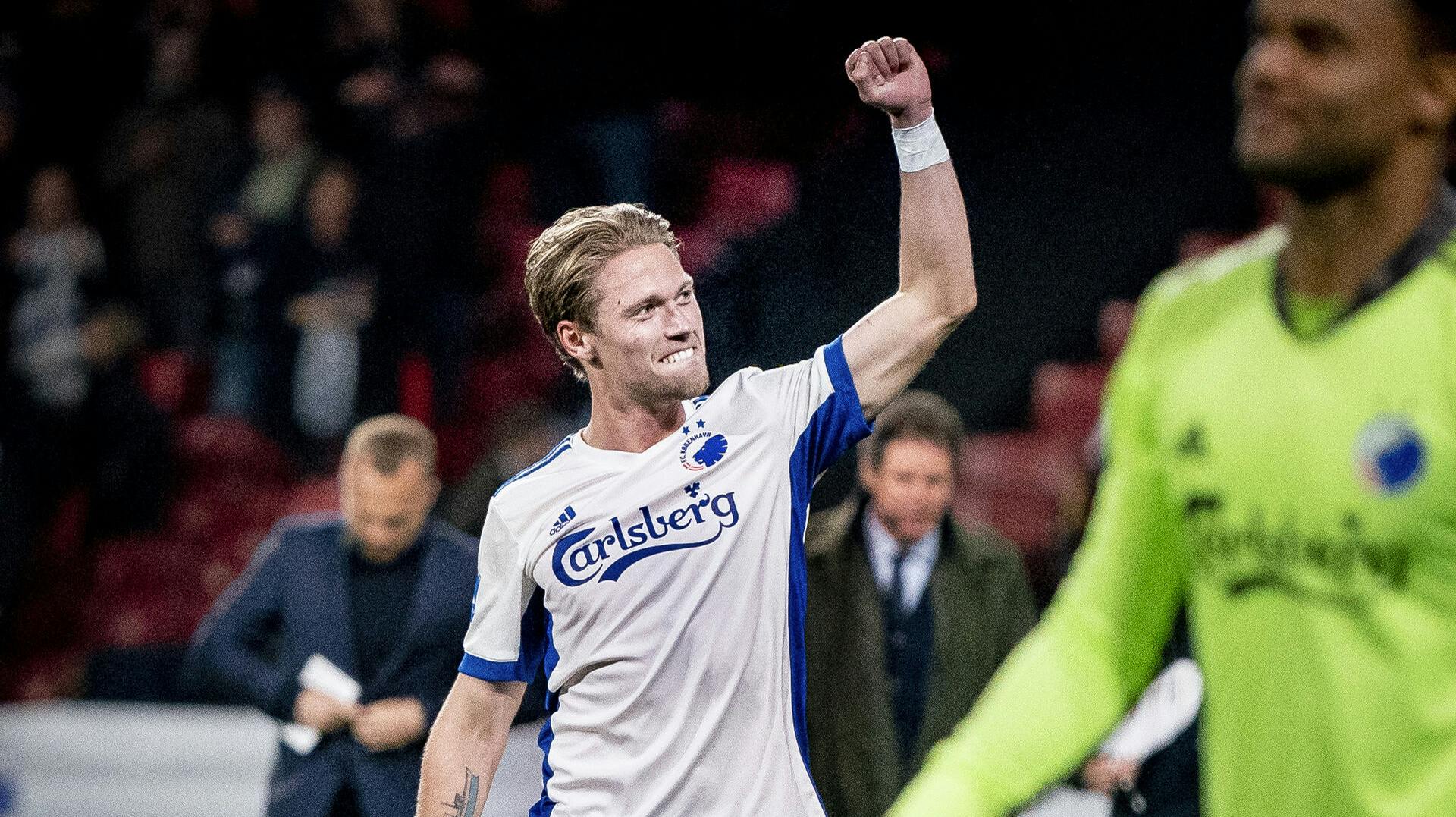 FCKs Viktor Fischer efter superligakampen mellem FC København og FC Midtjylland i Parken, onsdag den 19 maj 2021.. (Foto: Liselotte Sabroe/Ritzau Scanpix)