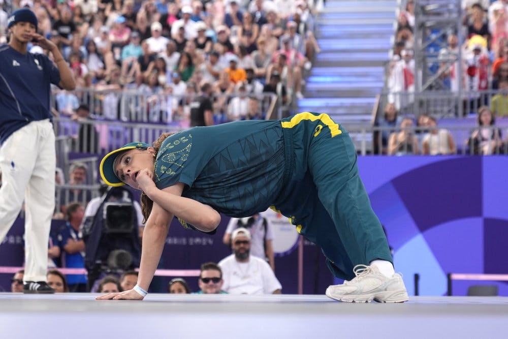 Breakdancer Rachael "Raygun" Gunn blev efter sin optræden under OL i Paris et af de mest omtalte navne fra legene. (Arkivfoto). - Foto: Frank Franklin/Ritzau Scanpix&nbsp;