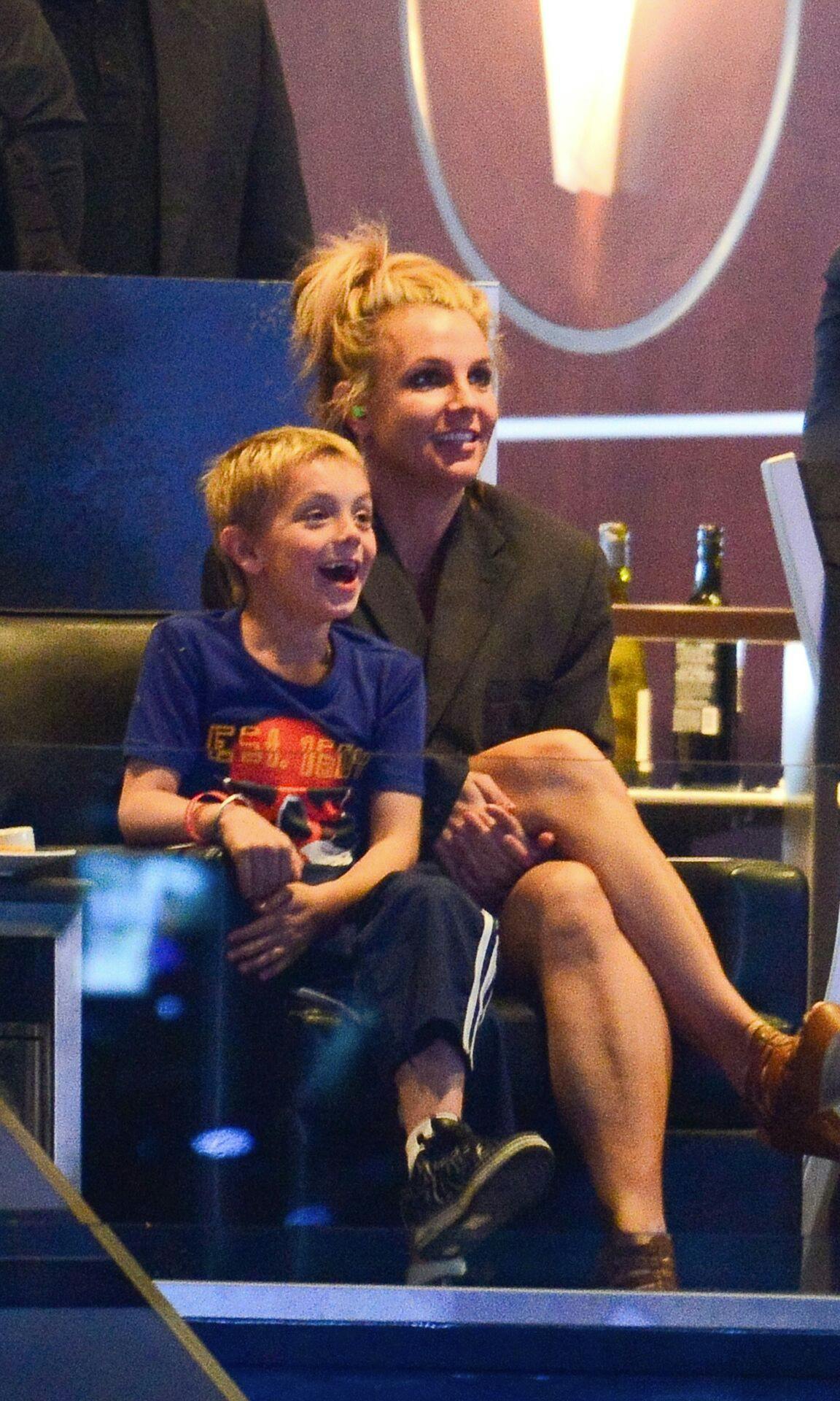 Britney Spears med sin yngste søn, Jayden James, i 2014. 