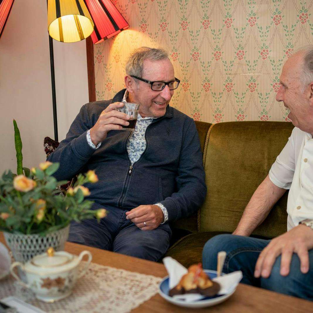 Finn Nørbygaard og Jacob Haugaard nyder fortsat deres venskab og samarbejde.