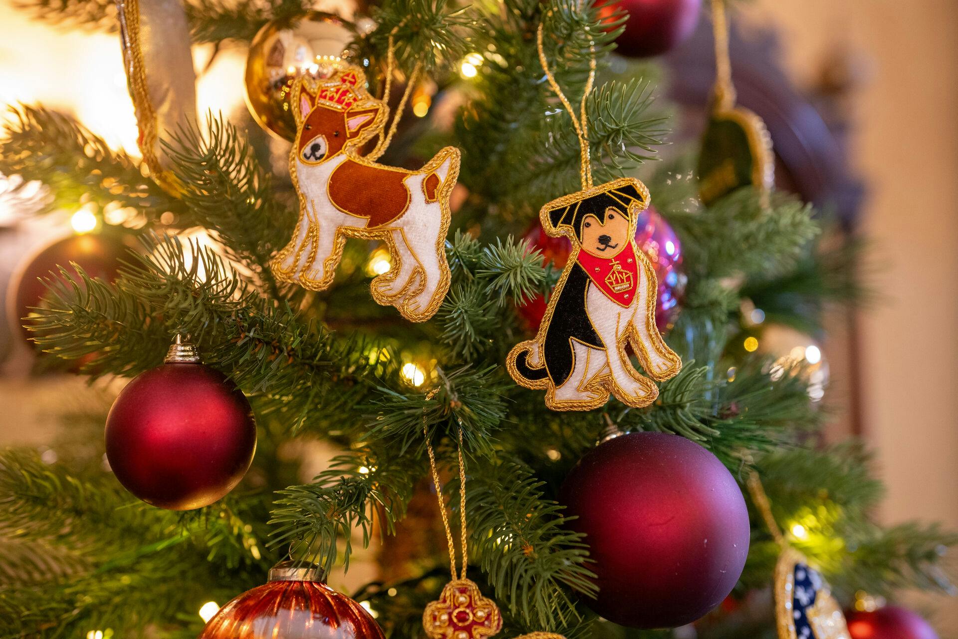 A Christmas tree decoration at Highgrove Gardens as staff prepare to welcome the public for Christmas celebrations in the Orchard Room, the estate's dedicated entertaining space. Picture date: Wednesday November 13, 2024.