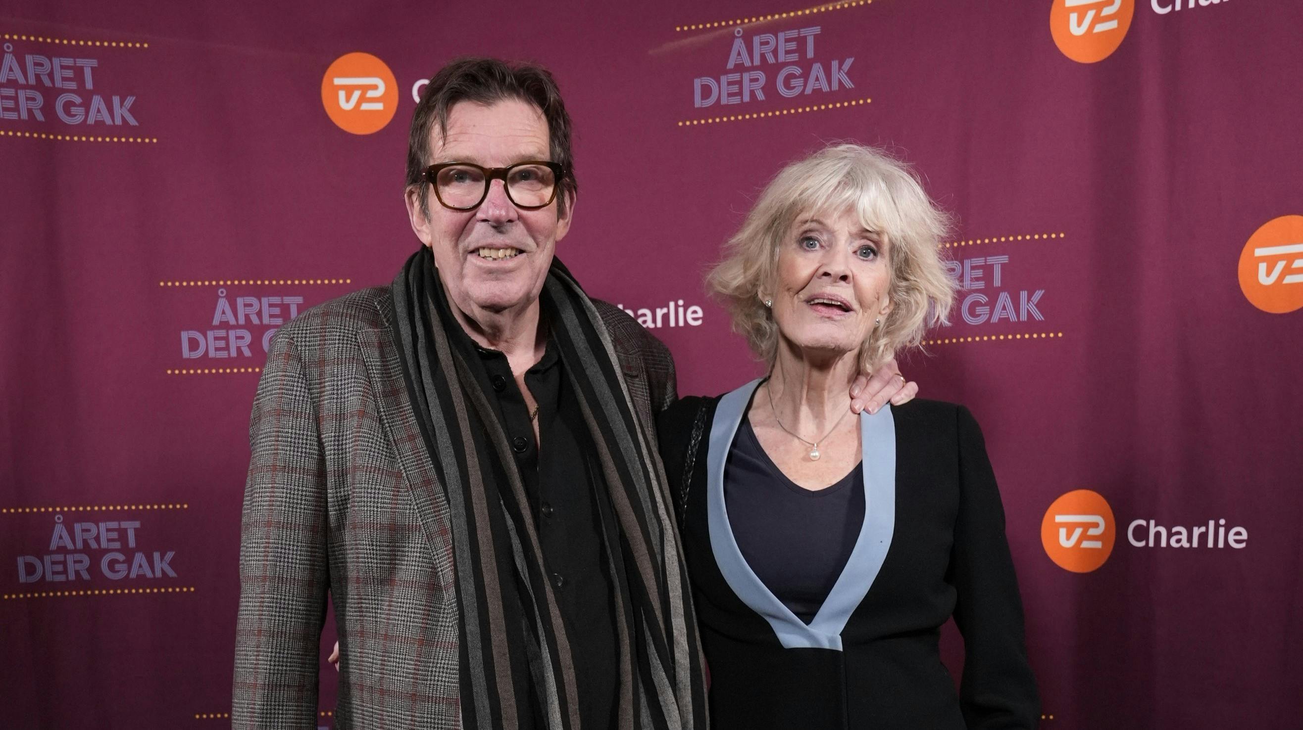 Søren Østergaard og Lisbeth Lundquist mødte tirsdag aften op til gallashowet "Året der gak" i Cirkusbygningen i København.