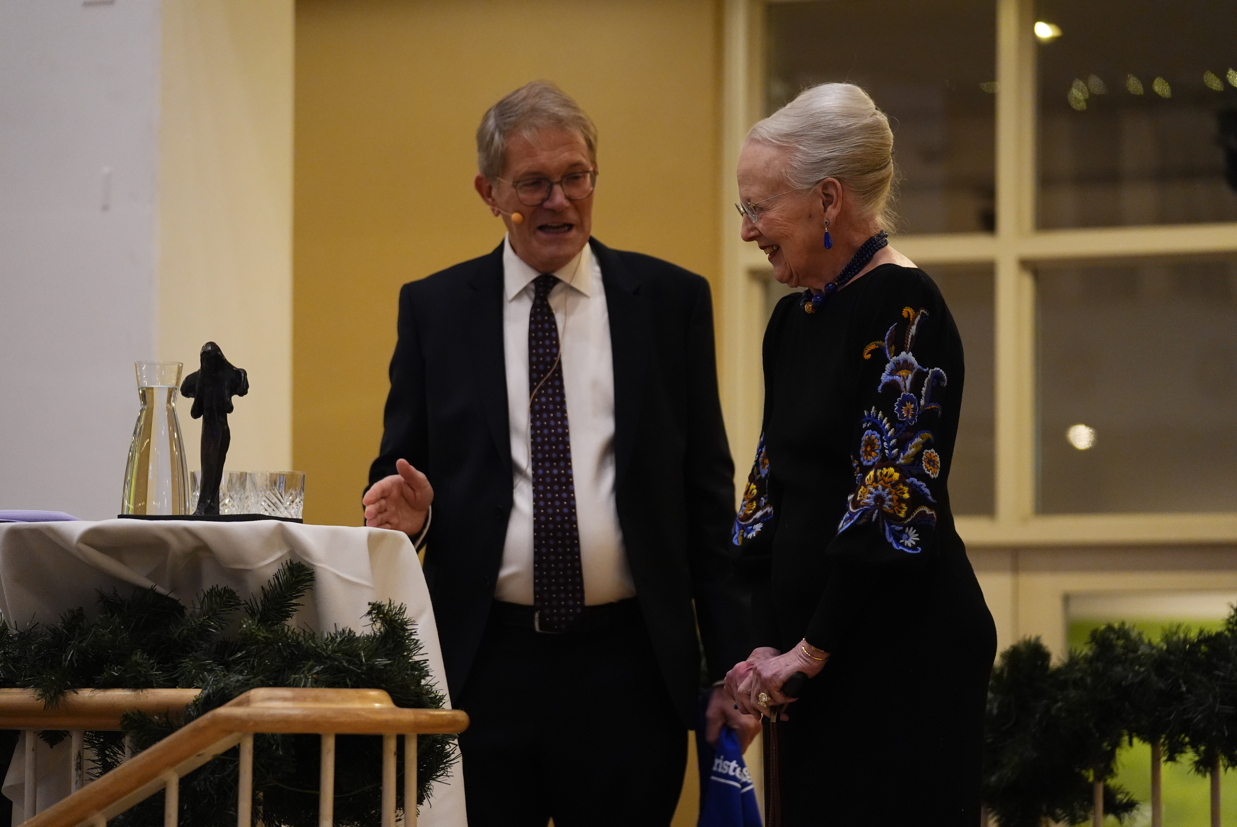 Dronning Margrethe modtog prisen Kristeligt Dagblads Pris 2024 tirsdag aften. 