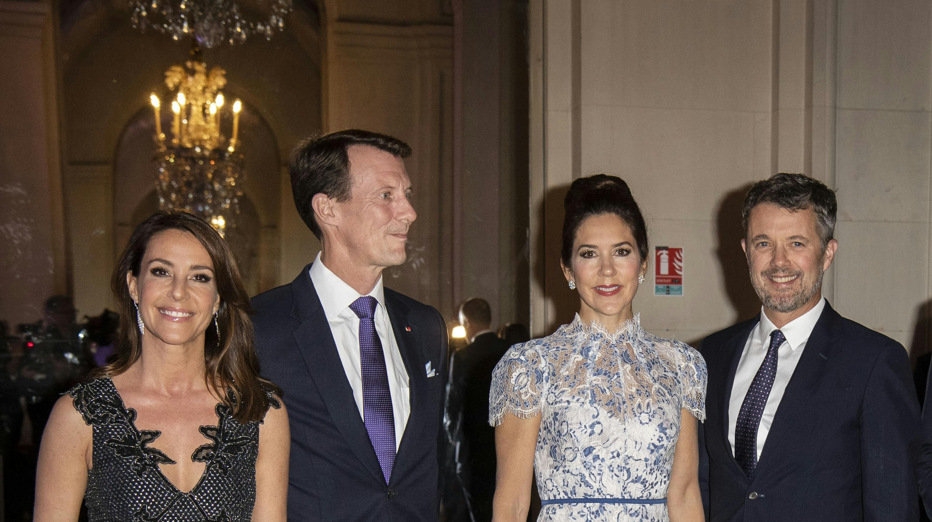 OPGAVE: Kronprinsparret på erhvervsfremstød. Her mødes de med Prins Joachim og Prinsesse MarieSTED: Hotel de Ville, ParisDATO:  20191008FOTOGRAF: Hanne Juul