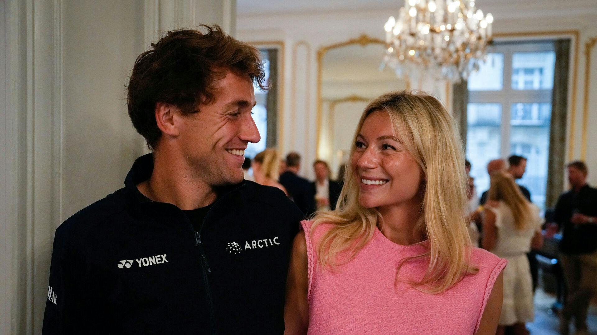 Casper Ruud og hans forlovede Maria Galligani.