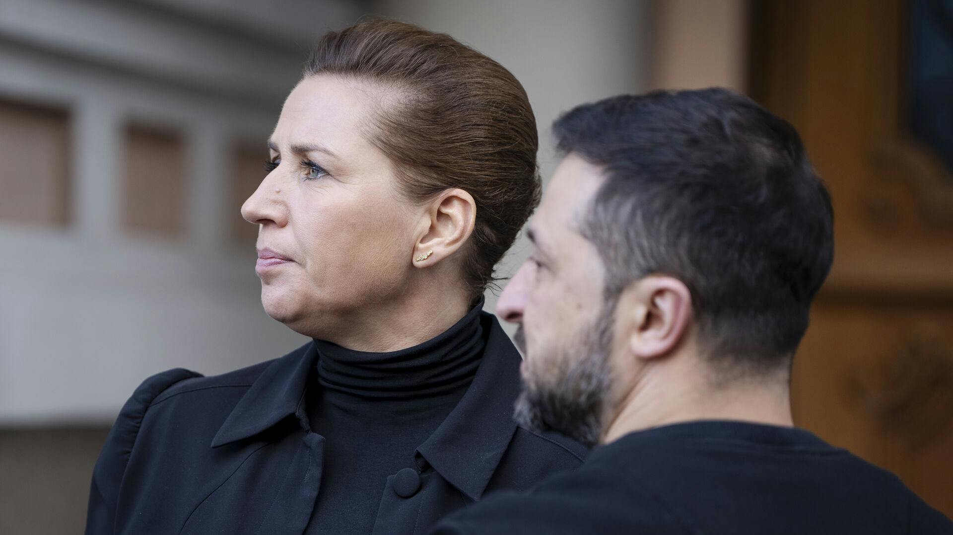 Statsminister Mette Frederiksen (S) og Ukraines præsident, Volodymyr Zelenskyj ses tidligere på måneden i Kyiv.