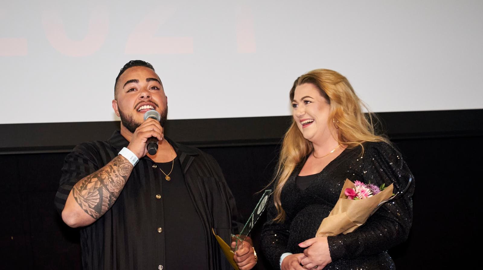 Her ses Jalal Arabi sammen med konen Mie Johannesen.