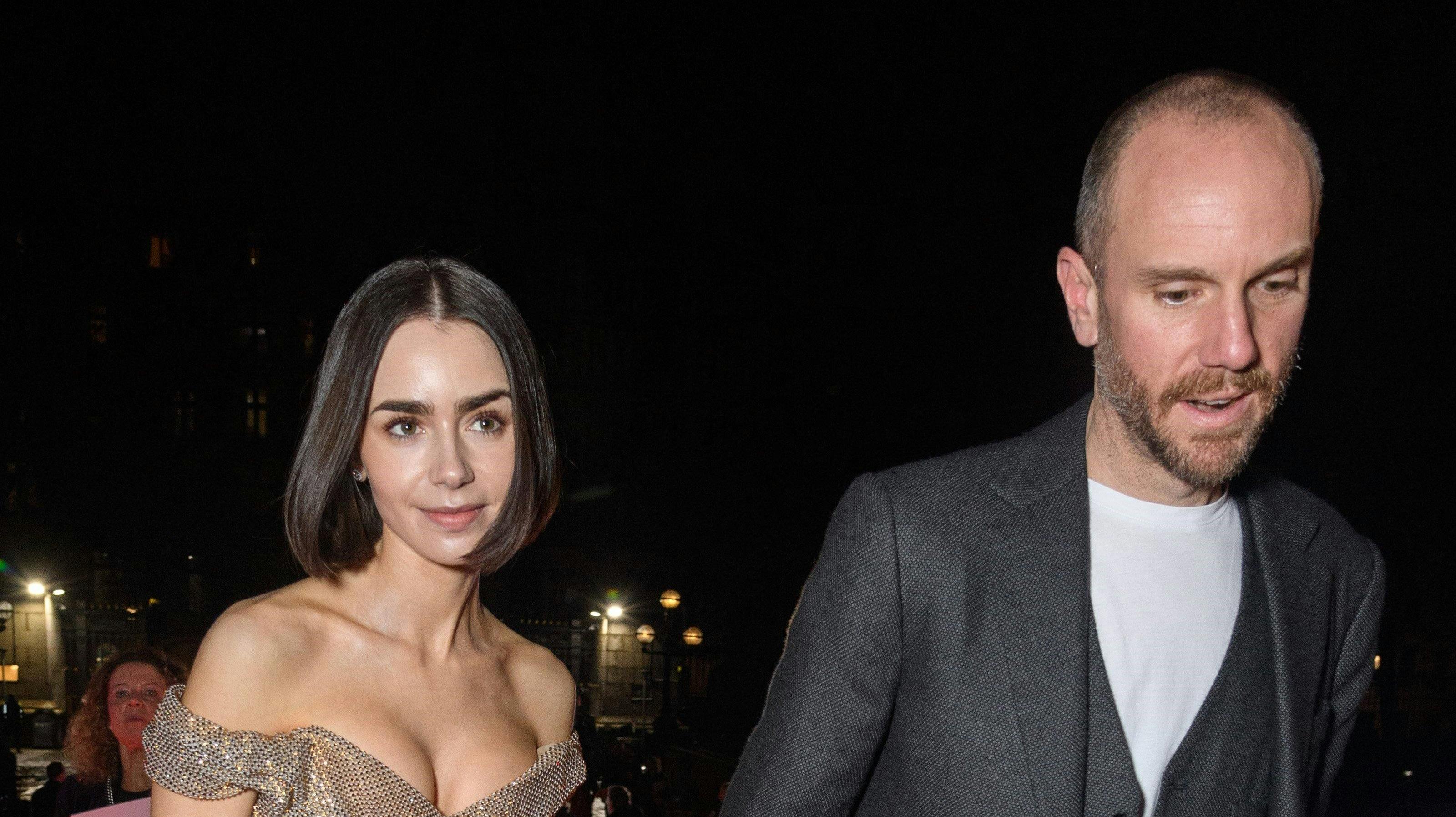 Lily Collins og Charlie McDowell var i den grad klar til efterfest. 