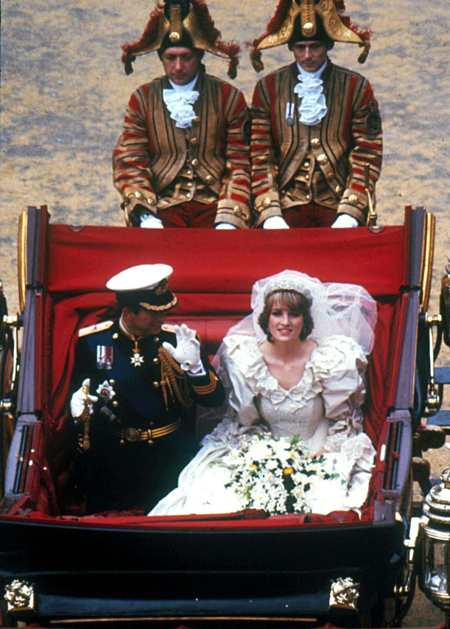 Princess Diana, Prince Charles, Prince William and Prince Harry. 02 Aug 2017 Pictured: Princess Diana and Prince Charles Wedding Day. Photo credit: ZUMAPRESS.com / MEGA TheMegaAgency.com +1 888 505 6342 (Mega Agency TagID: MEGA63171_006.jpg) [Photo via Mega Agency]