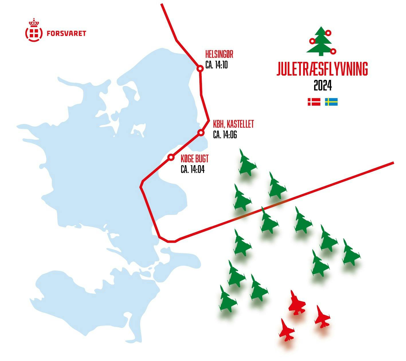 Her er noget af mandagens rute.&nbsp;