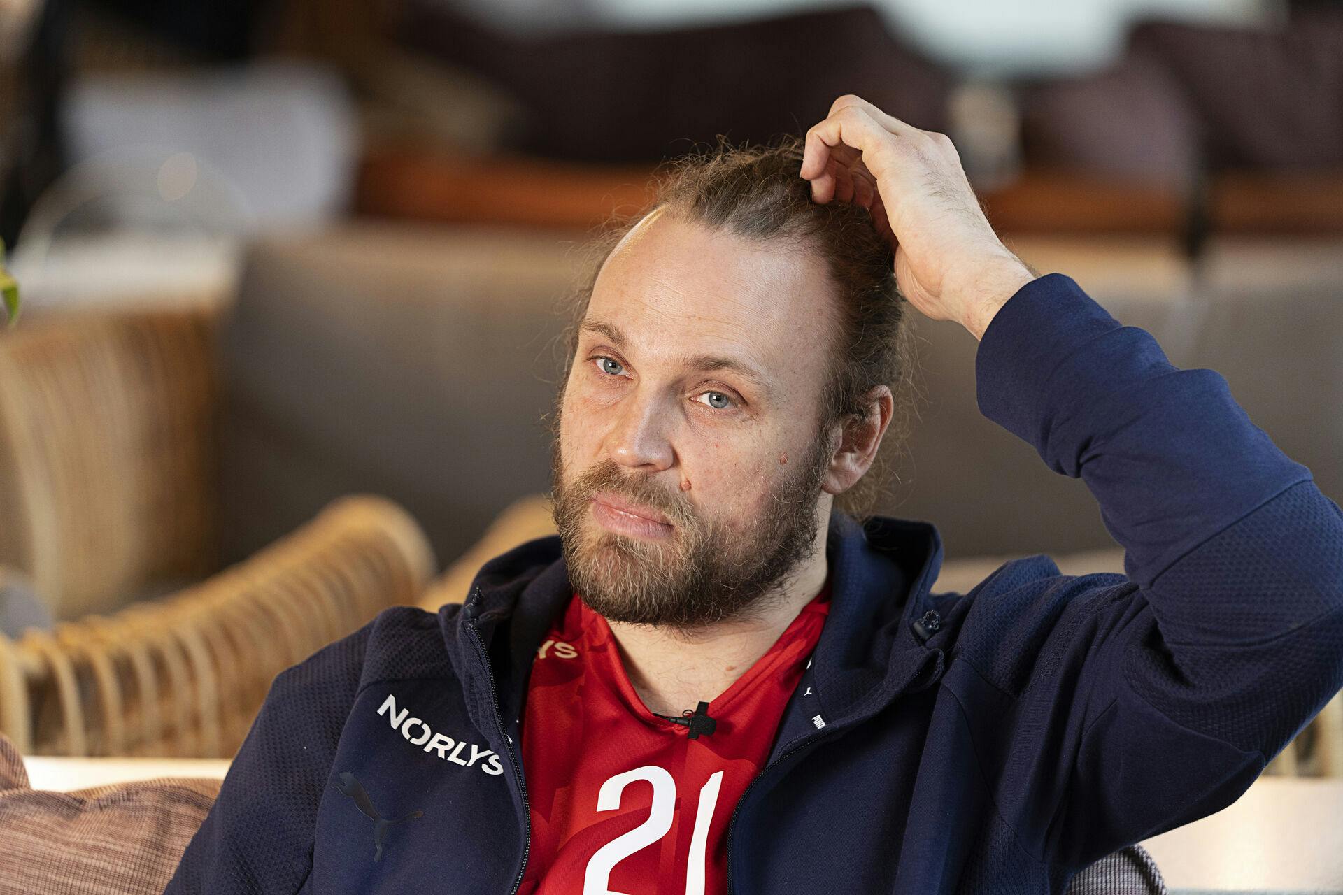 Henrik Møllgaard Jensen. Landsholdets mediedag med trænere og spillertrup før EM i herrehåndbold, afholdes på hotel Scandic CPH Strandpark i Kastrup, tirsdag den 4. januar 2022. (Foto: Claus Bech/Scanpix 2022)