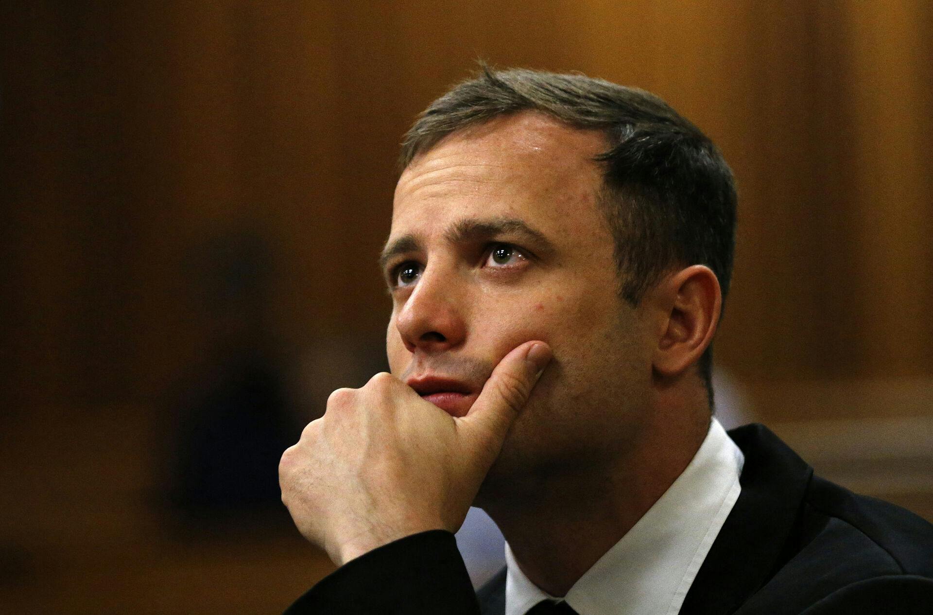 Oscar Pistorius under retssagen mod ham selv.&nbsp;