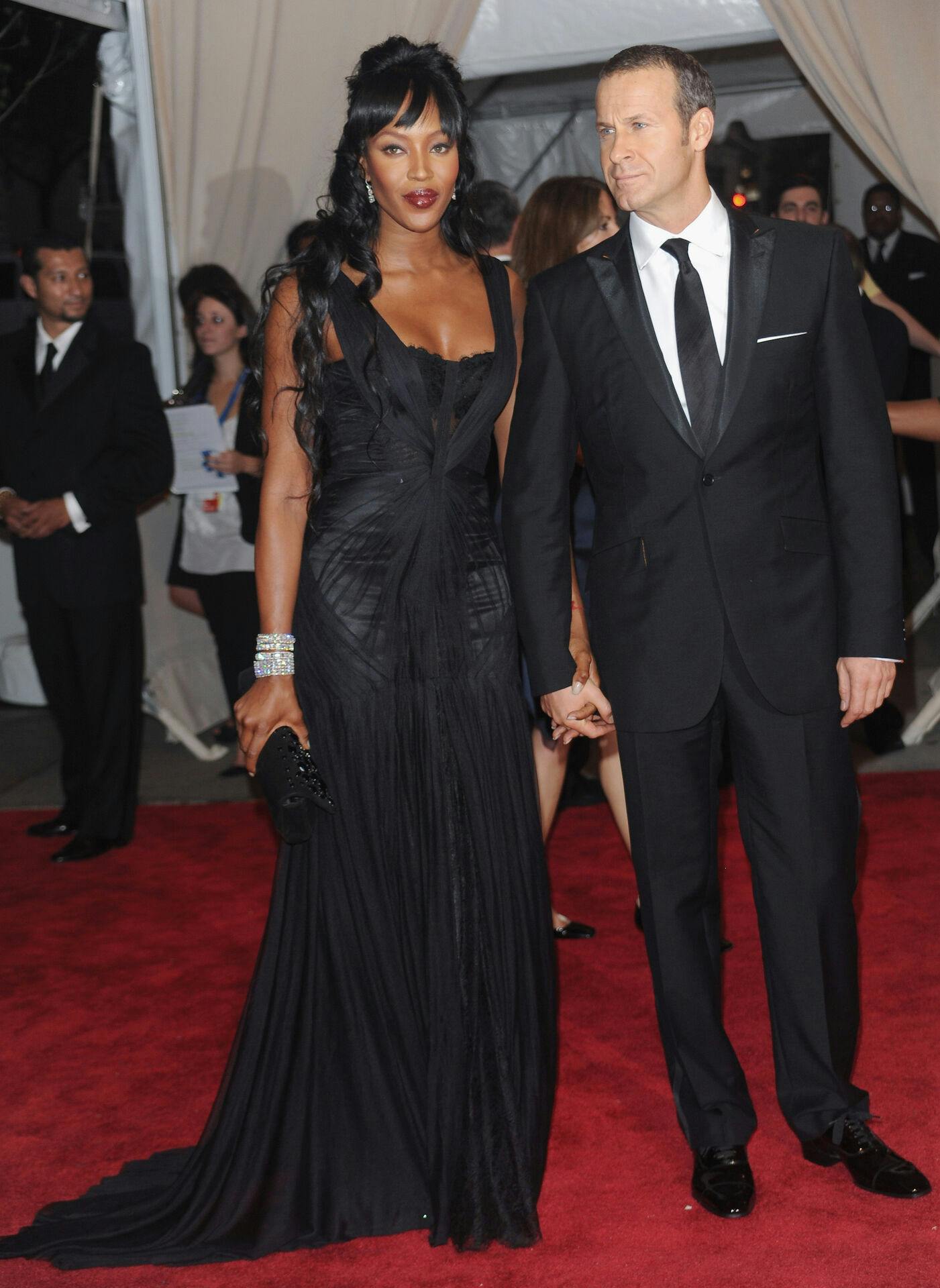 Naomi Campbell og sin daværende kæreste Vladimir Doronin til Met Gala i 2010.