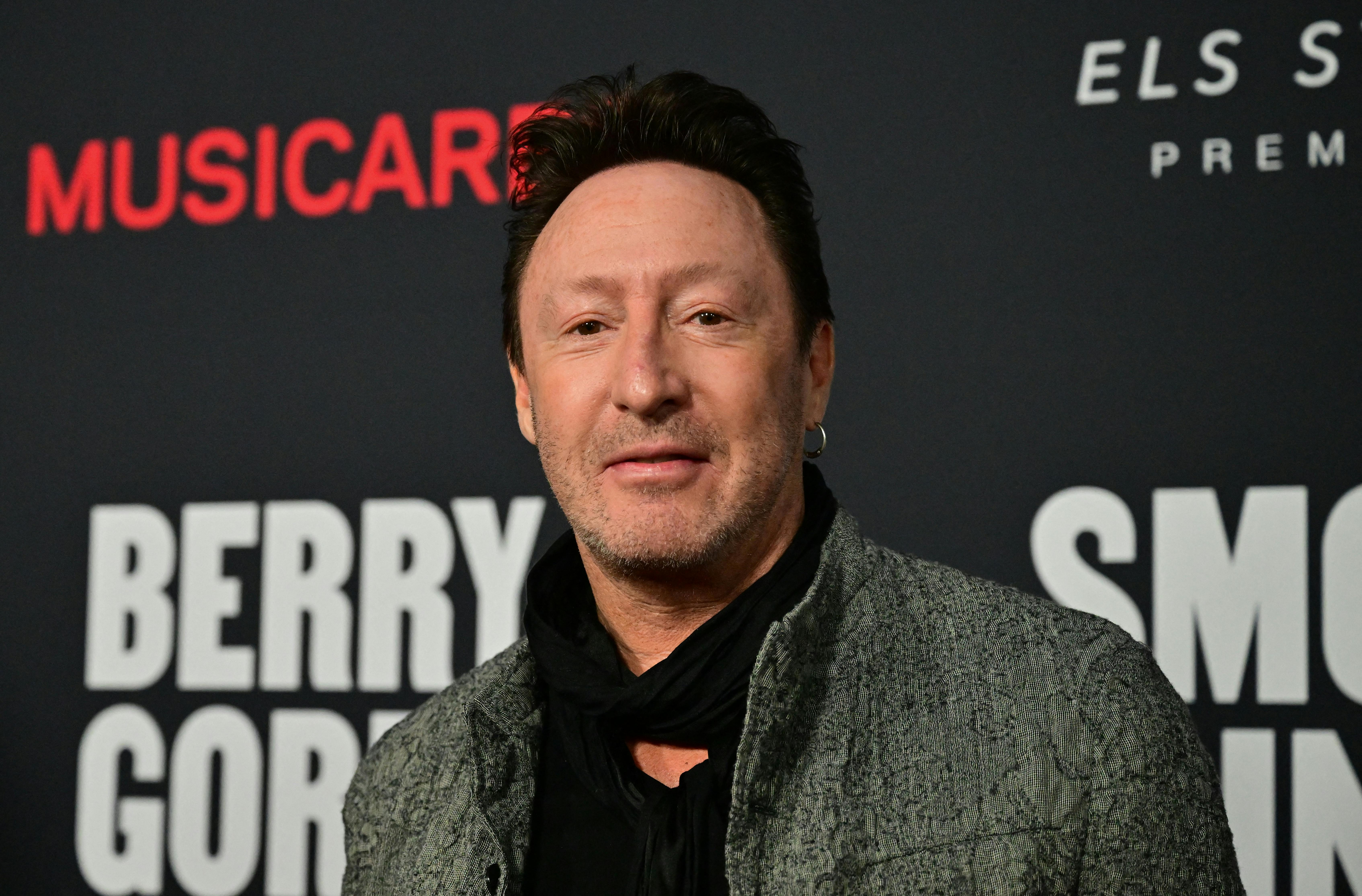 English musician Julian Lennon attends the 2023 MusiCares Persons of the Year gala honoring Berry Gordy and Smokey Robinson at the LA Convention Center in Los Angeles, February 3, 2023.  FREDERIC J. BROWN / AFP