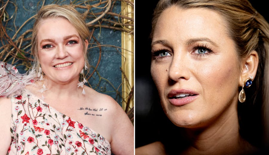 Colleen Hoover (tv.) reagerer efter nyheden om, at Blake Lively (th.) har sagsøgt "It Ends With Us"-instruktøren Justin Baldoni.