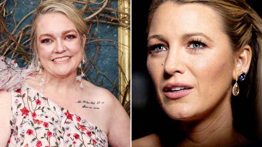 Colleen Hoover (tv.) reagerer efter nyheden om, at Blake Lively (th.) har sagsøgt "It Ends With Us"-instruktøren Justin Baldoni.