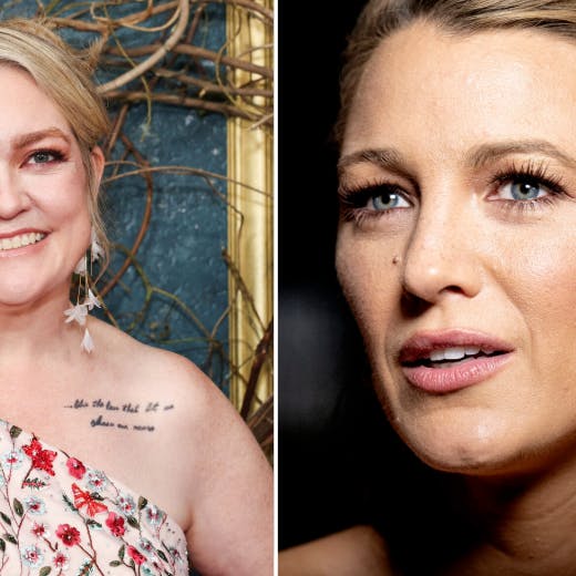 Colleen Hoover (tv.) reagerer efter nyheden om, at Blake Lively (th.) har sagsøgt "It Ends With Us"-instruktøren Justin Baldoni.