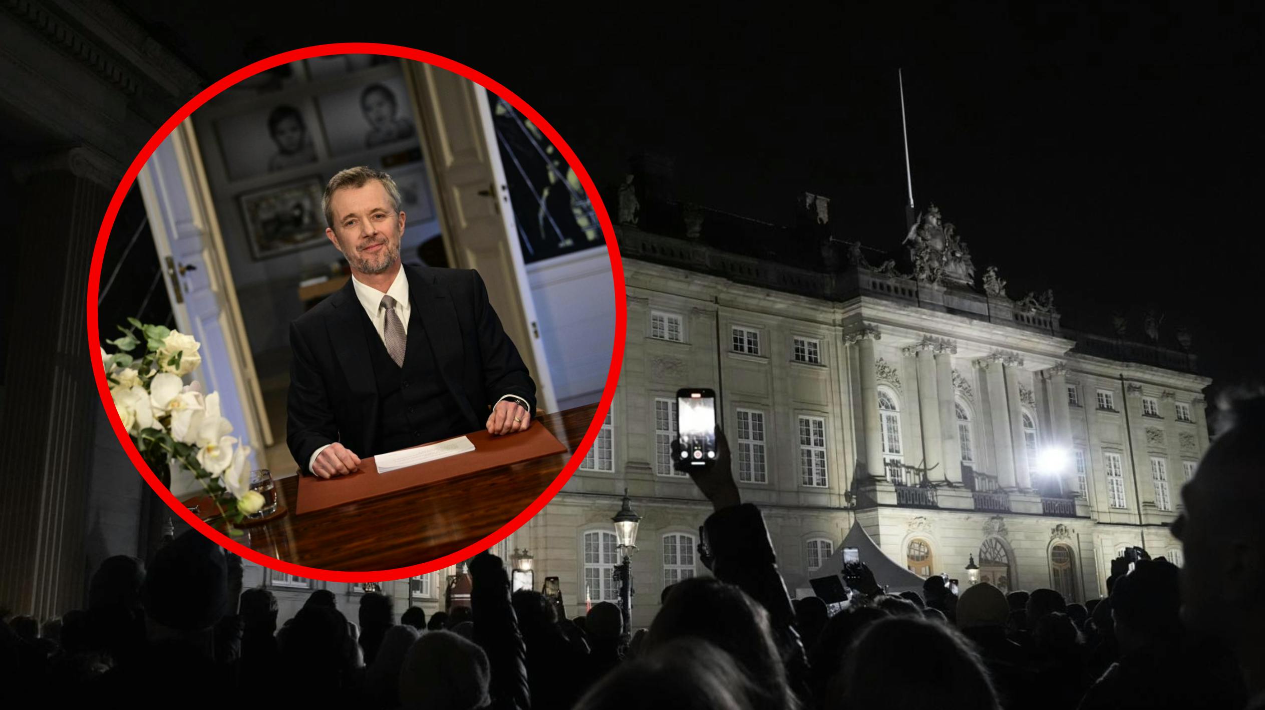 Der udbrød jubel på slotspladsen i samme sekund, at talen var leveret.