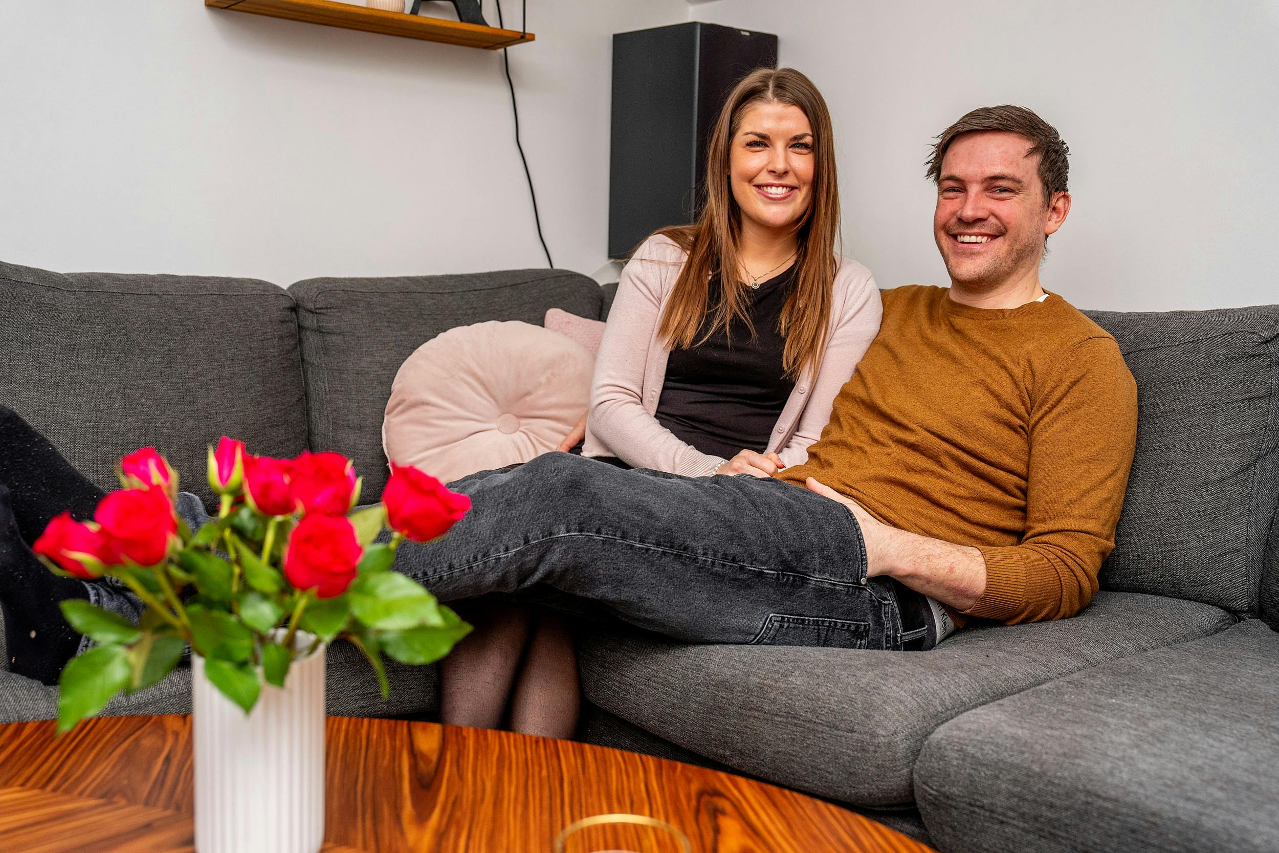 Emilie og Anders nyder at bo sammen: – Det er dejligt at være sammen og sove sammen med nogen, siger hun.