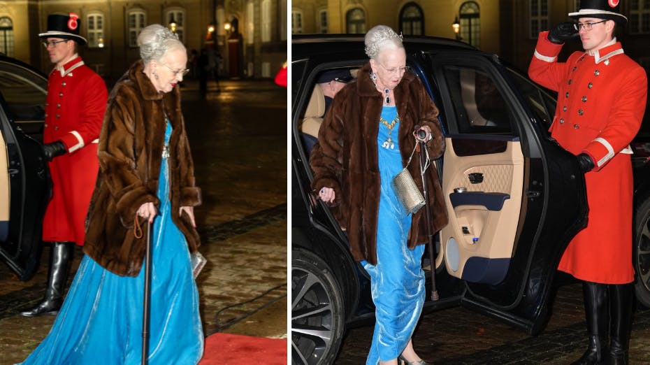 Dronning Margrethe ankom i en smuk kjole, der er højt skattet af den 84-årige dronning.