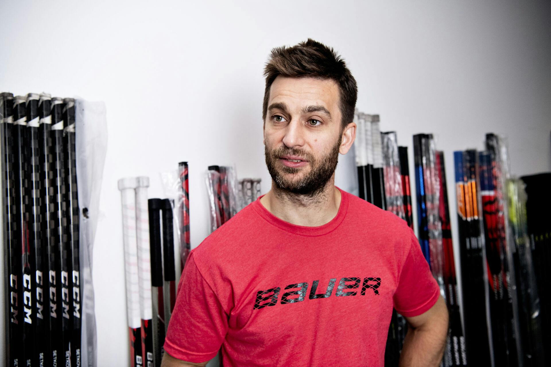 Frans Nielsen. Ishockeylandsholdet er samlet til træning i Gentofte Skøjtehal tirsdag den 22. juni 2021.. (Foto: Nils Meilvang/Ritzau Scanpix)