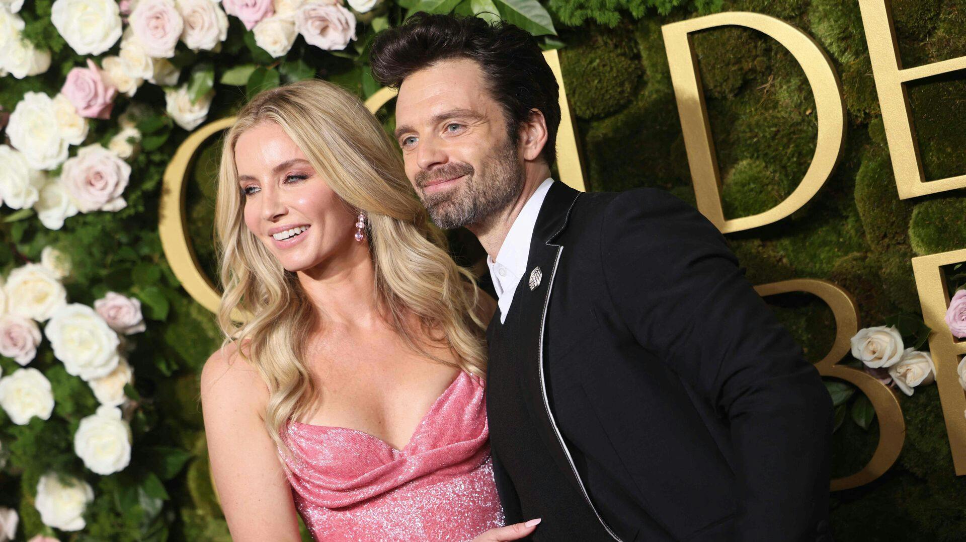 Sebastian Stan med kæresten Annabelle Wallis.