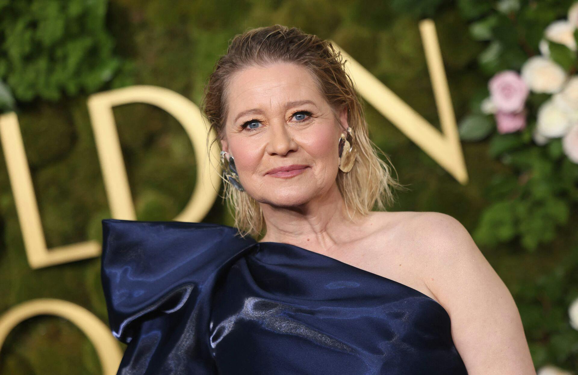 Danish actress Trine Dyrholm arrives for the 82nd annual Golden Globe Awards at the Beverly Hilton hotel in Beverly Hills, California, on January 5, 2025. (Photo by Etienne Laurent / AFP)