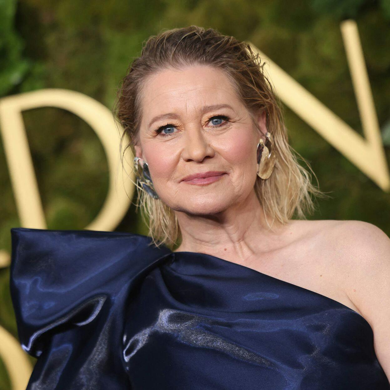 Danish actress Trine Dyrholm arrives for the 82nd annual Golden Globe Awards at the Beverly Hilton hotel in Beverly Hills, California, on January 5, 2025. (Photo by Etienne Laurent / AFP)
