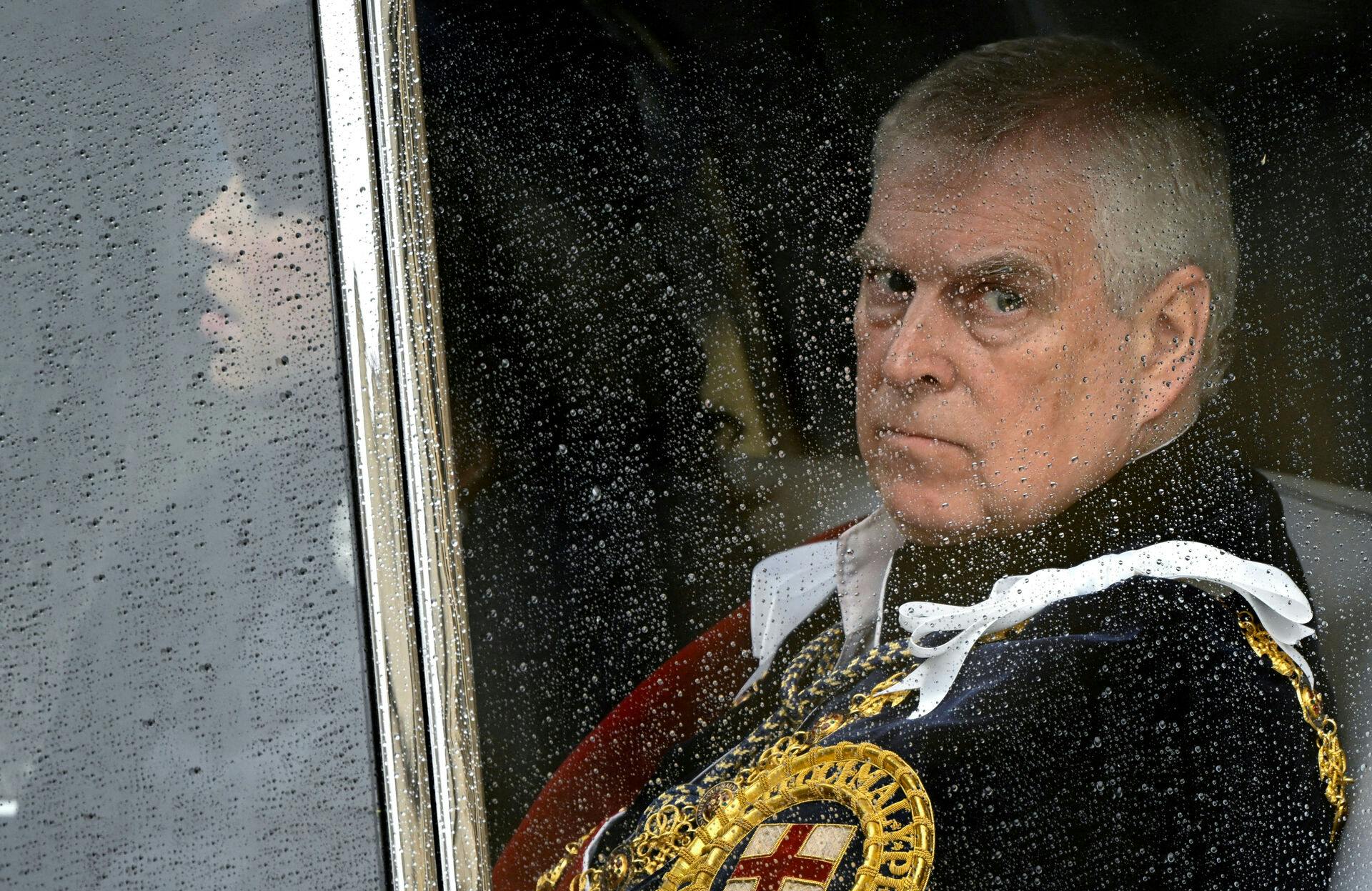 FILE PHOTO: Britain's Prince Andrew leaves Westminster Abbey following the coronation ceremony of Britain's King Charles and Queen Camilla, in London, Britain May 6, 2023. REUTERS/Toby Melville/Pool/File Photo