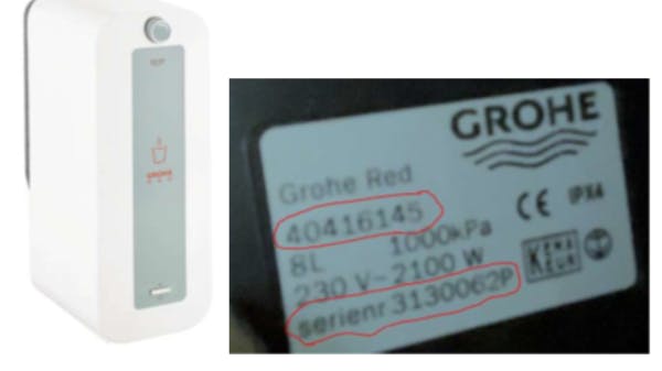 GROHE Red Duo 8L kogevandhane tilbagekaldes efter konstatering af bly til vandet.