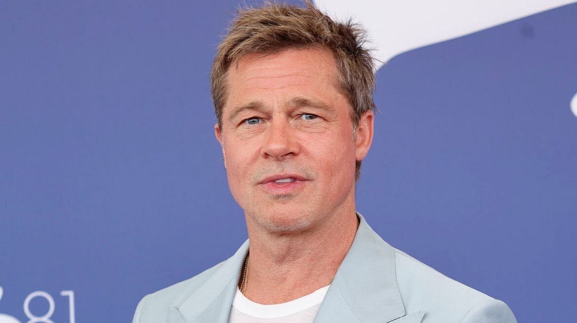 Brad Pitt poses at the photocall of 'Wolfs' during the 81st Venice International Film Festival at Palazzo del Casino on the Lido in Venice, Italy, on 01 September 2024. Photo by: Hubert Boesl/picture-alliance/dpa/AP Images