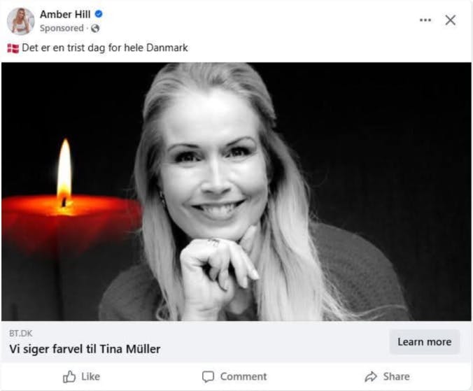 Heldigvis bekræfter Tina Müller, at hun ikke er gået bort.