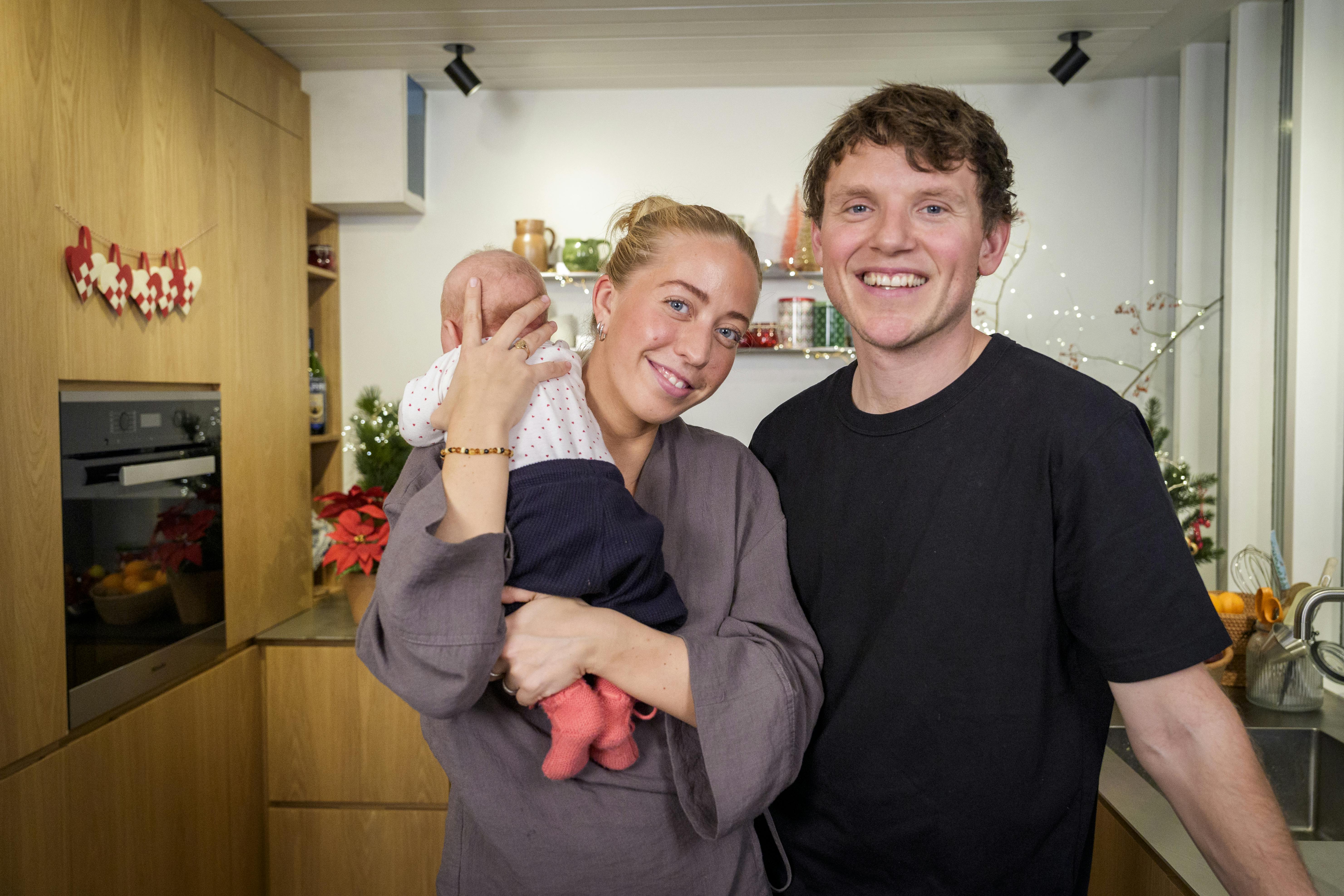 Patricia Thyberg og Tobias Hamanns søn, Franz, blev døbt lørdag.&nbsp;