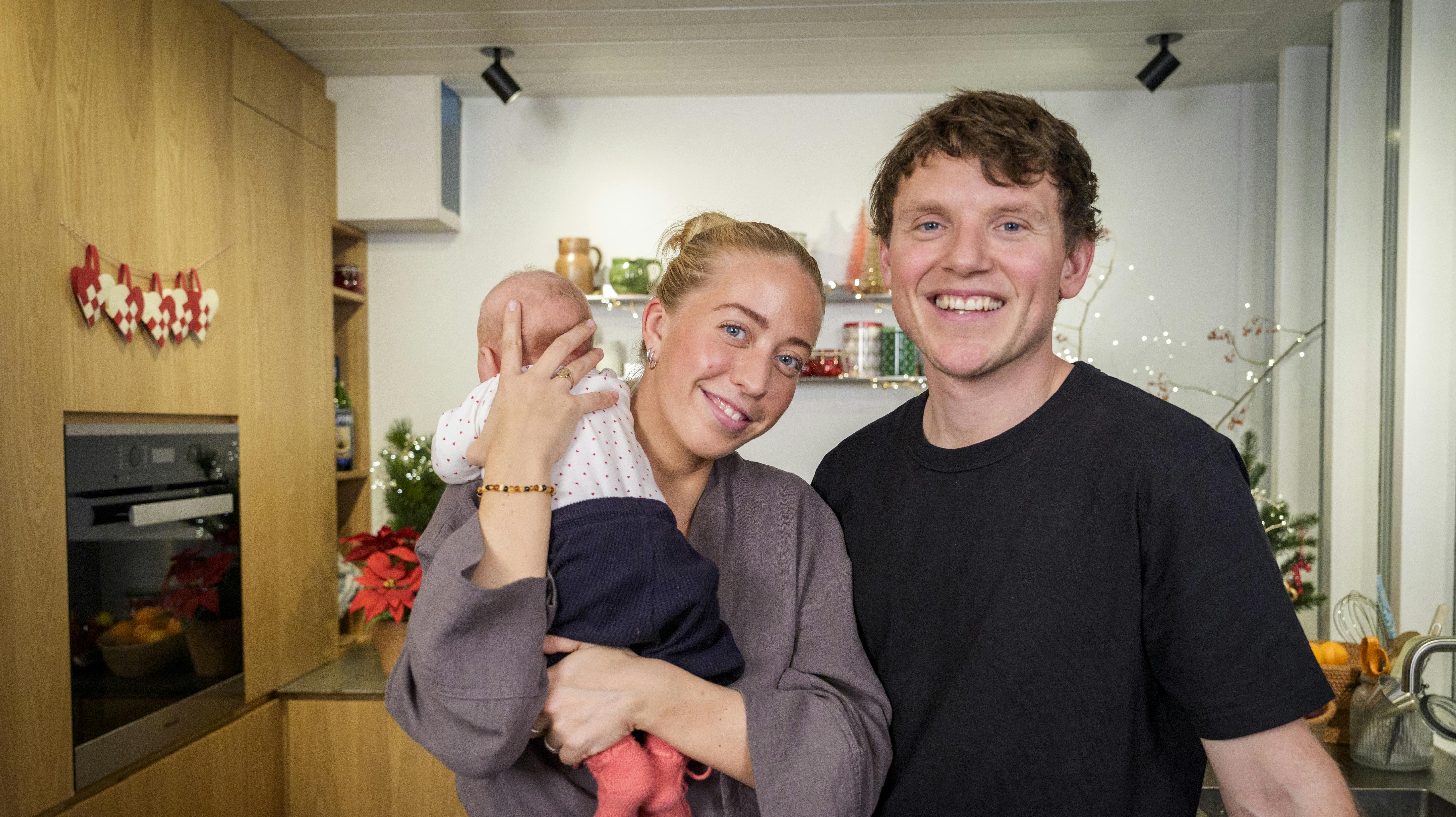 Patricia Thyberg og Tobias Hamanns søn, Franz, blev døbt lørdag. 