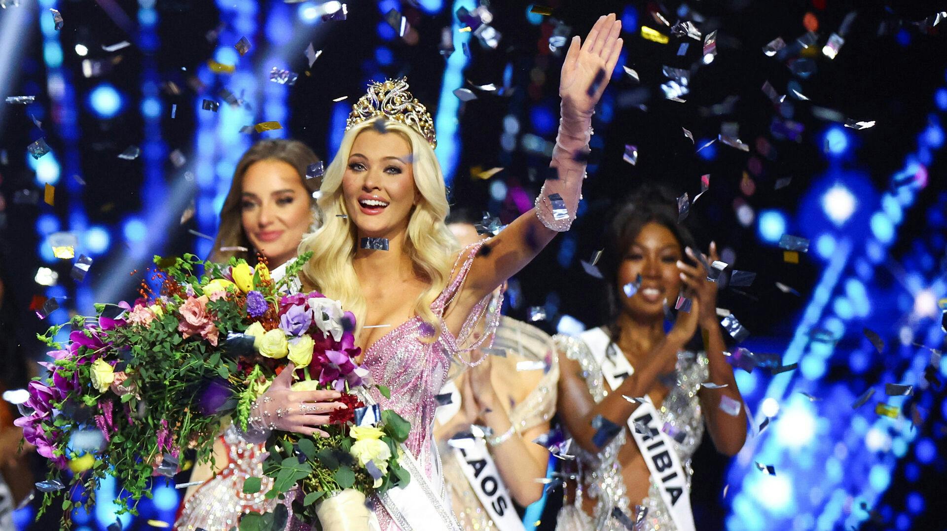 Miss Universe-vinderen Victoria Kjær Theilvig var mandag med til præsidentens indsættelsesparade i Washington.