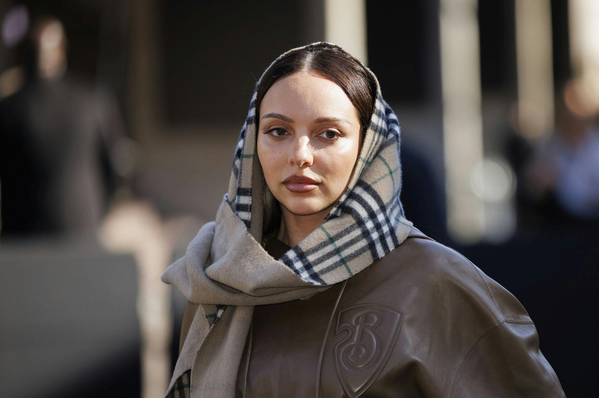 Jade Thirlwall arrives for the the Burberry Spring Summer 2025 fashion show on Monday, Sept. 16, 2024 in London. (Photo by Vianney Le Caer/Invision/AP)