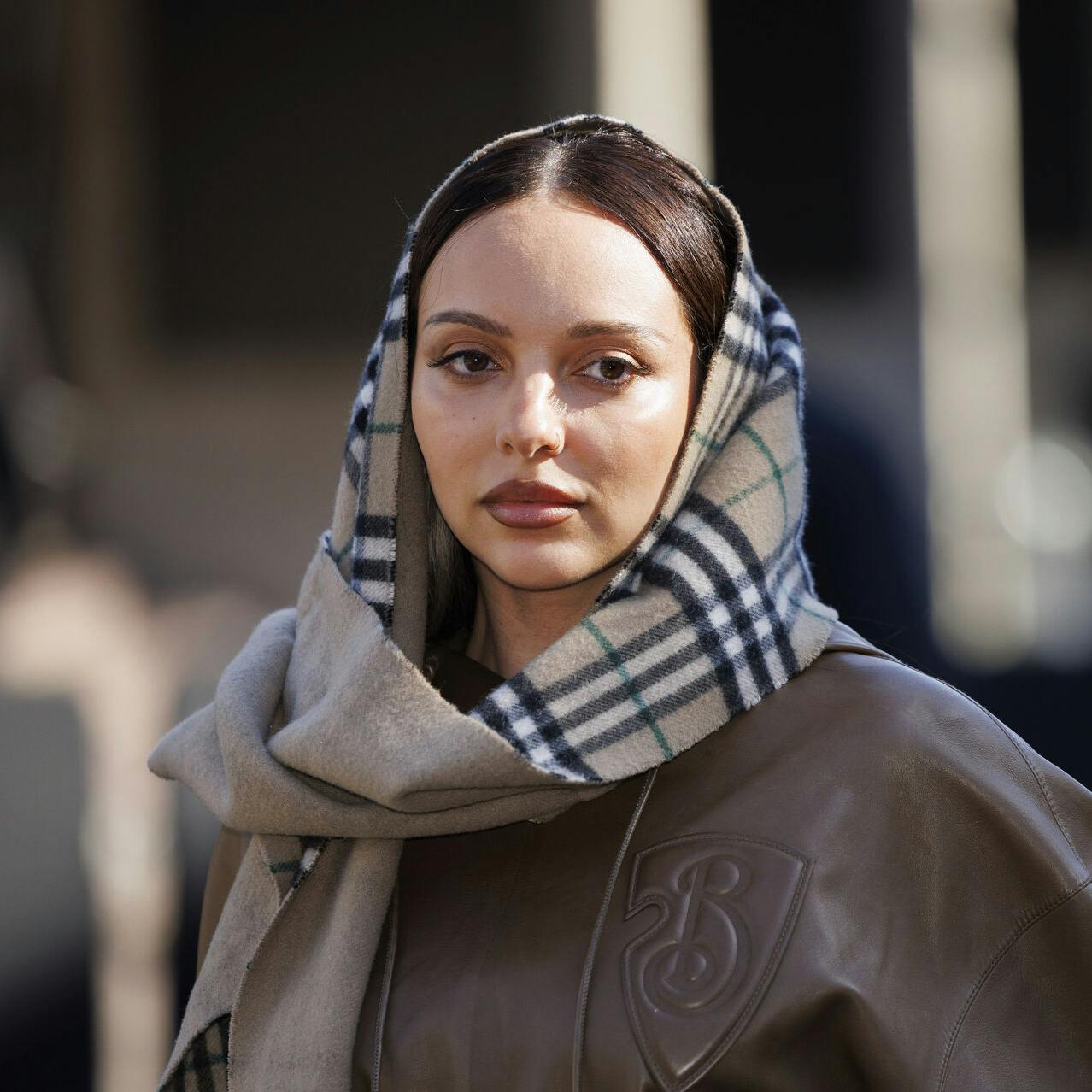 Jade Thirlwall arrives for the the Burberry Spring Summer 2025 fashion show on Monday, Sept. 16, 2024 in London. (Photo by Vianney Le Caer/Invision/AP)