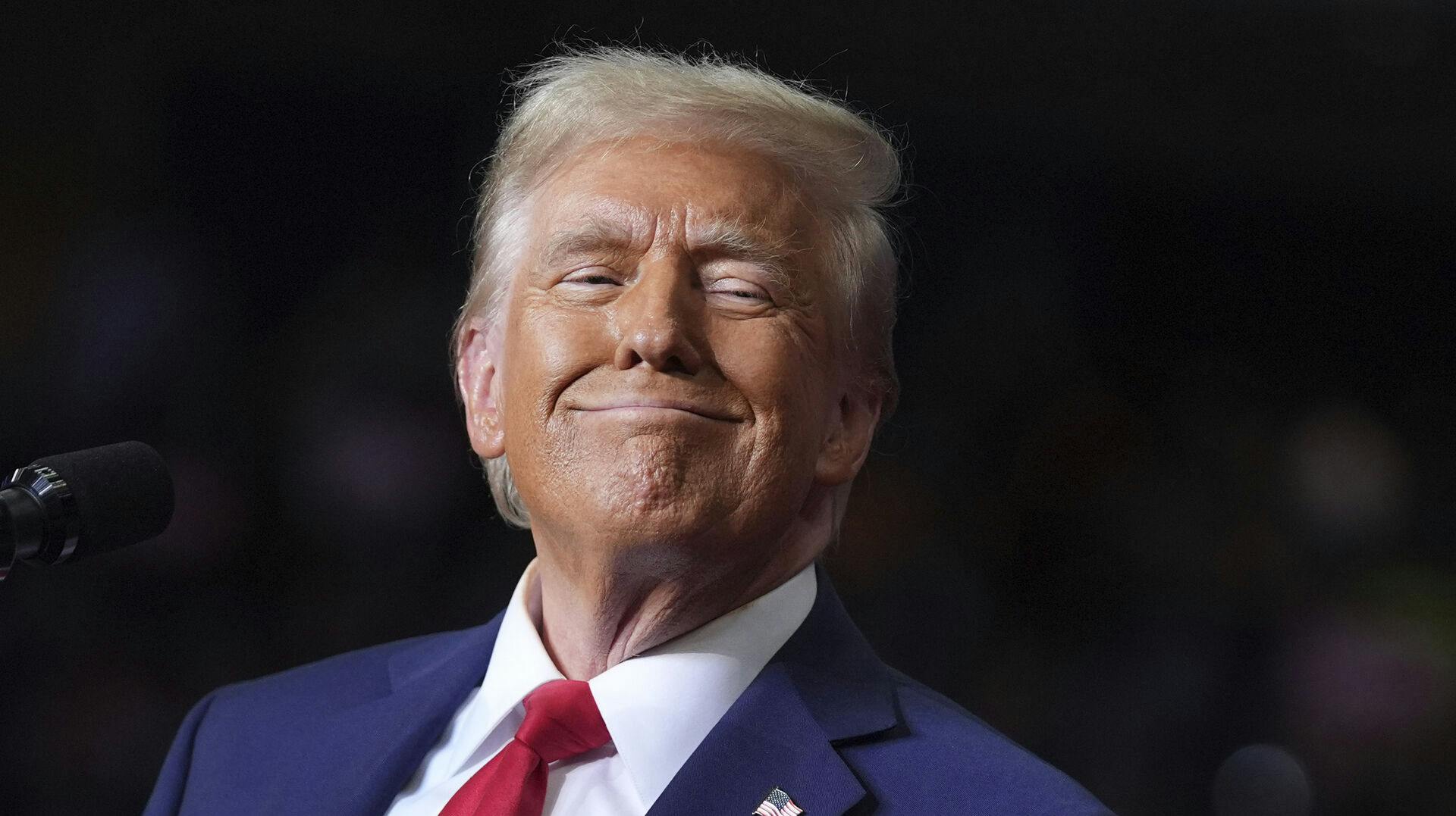 Republican presidential nominee former President Donald Trump speaks at a campaign rally at PPG Paints Arena, Monday, Nov. 4, 2024, in Pittsburgh, Pa. (AP Photo/Evan Vucci)