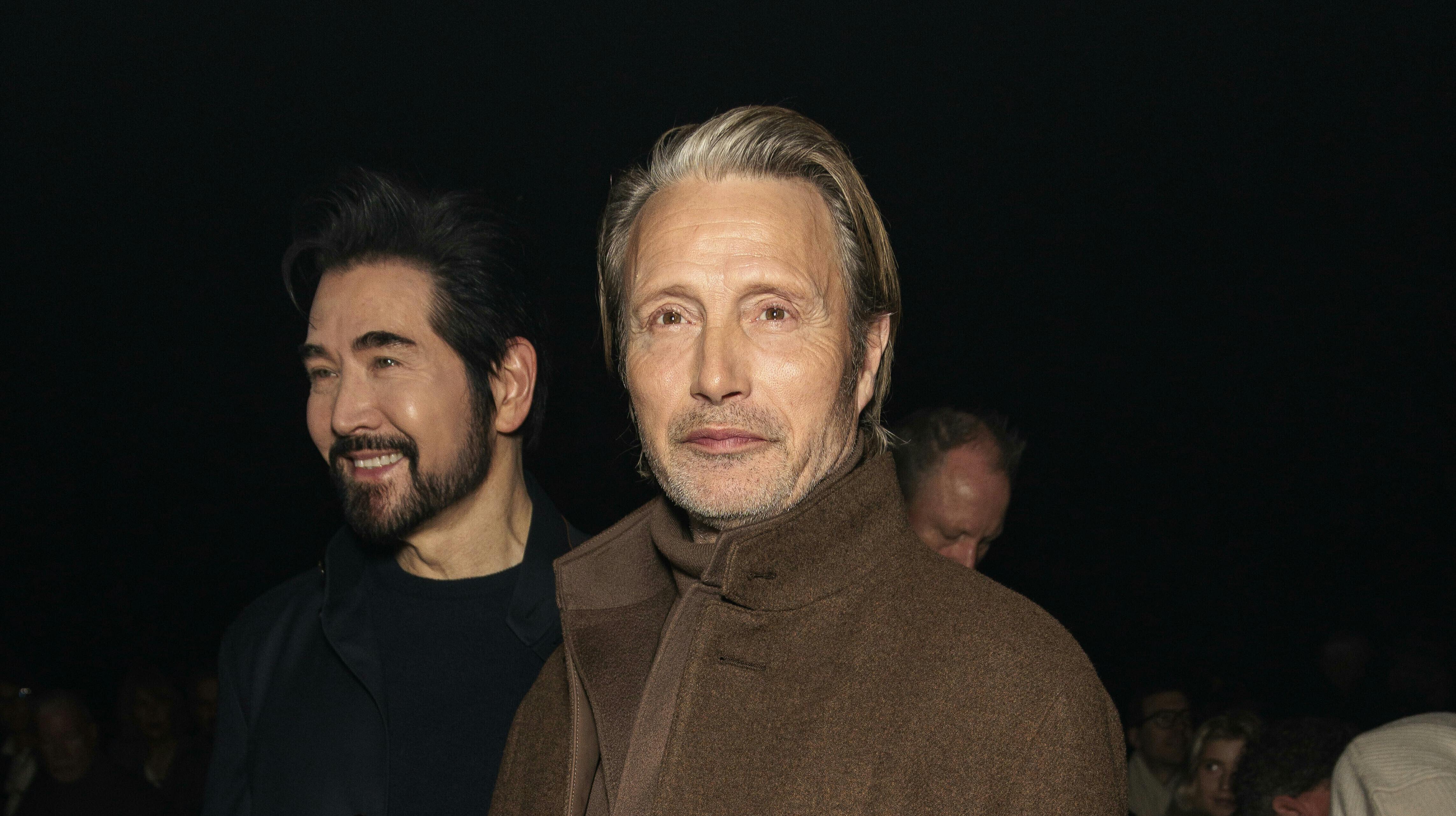 Mads Mikkelsen attends ZEGNA men Fall/Winter 2025-2026 runway during Milan Fashion Week Menswear on January 2025 - Milan, Italy 20/01/2025 Photo by: Ik Aldama/picture-alliance/dpa/AP Images