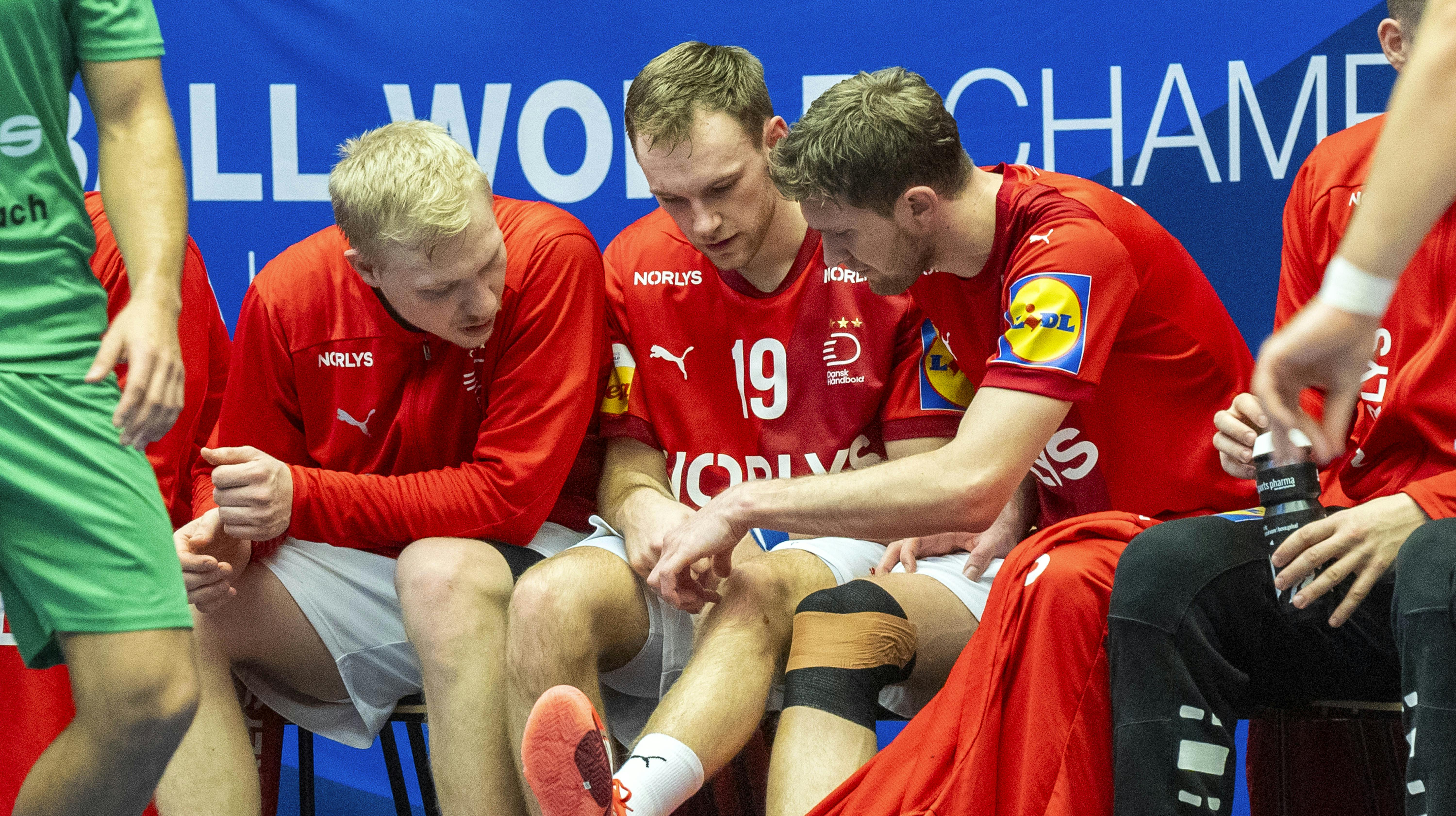 Mathias Gidsel var en af seks spillere, som manglede til onsdagens træning.