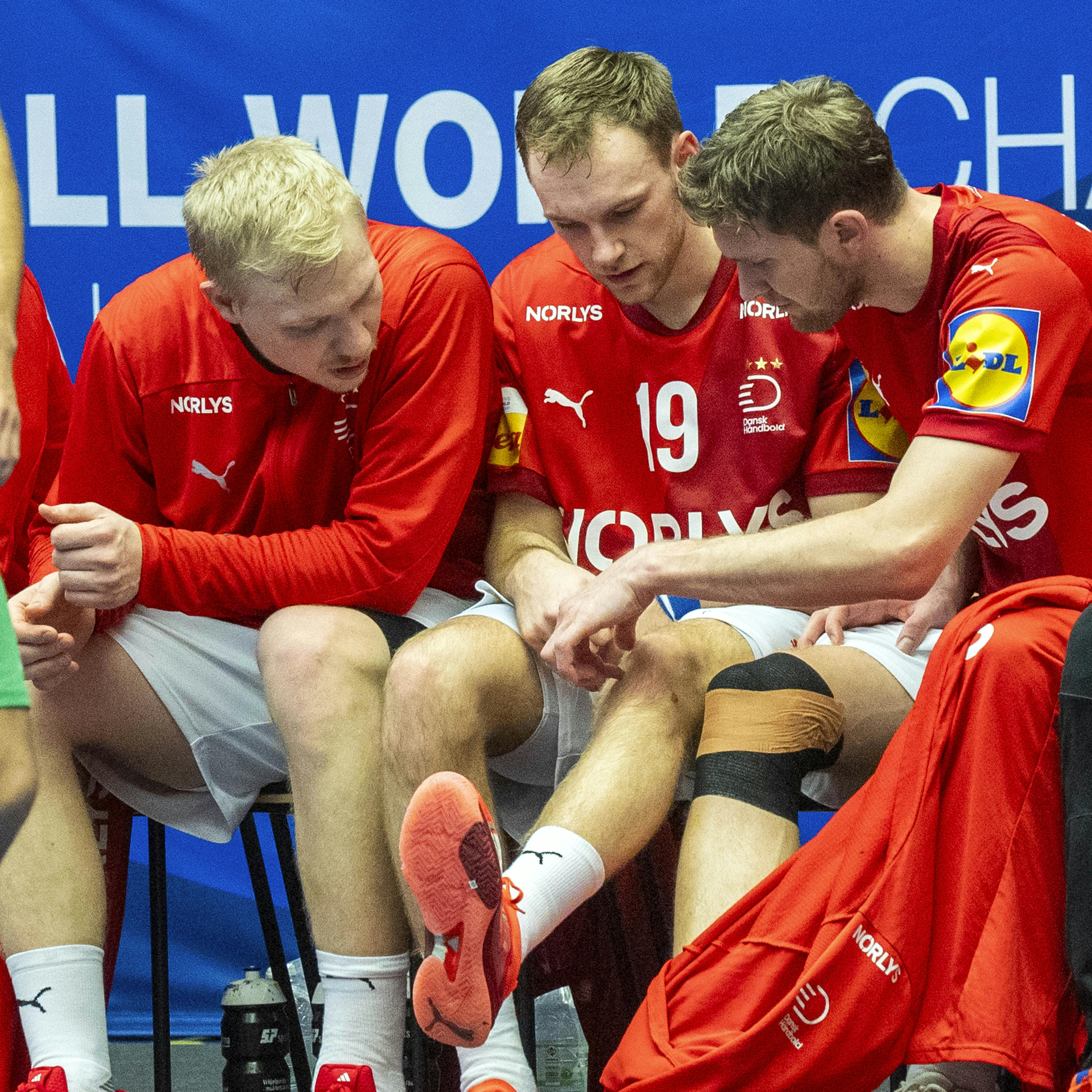 Mathias Gidsel var en af seks spillere, som manglede til onsdagens træning.