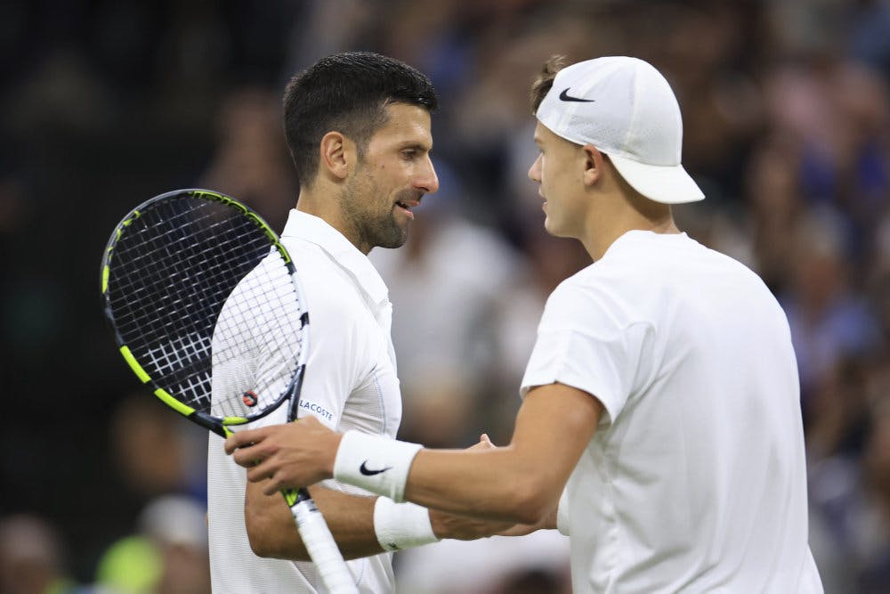 Der var lagt op til et stormøde i København mellem Novak Djokovic og Holger Rune, men serberen har på grund af en skade meldt afbud til Davis Cup-opgøret. (Arkivfoto).&nbsp;&nbsp;