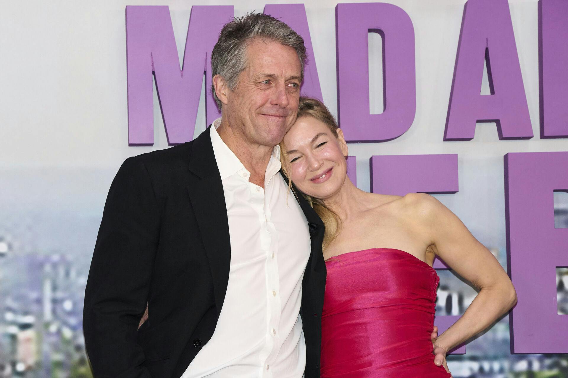 Hugh Grant og Renee Zellweger til premieren på den nyeste "Bridget Jones"-film.