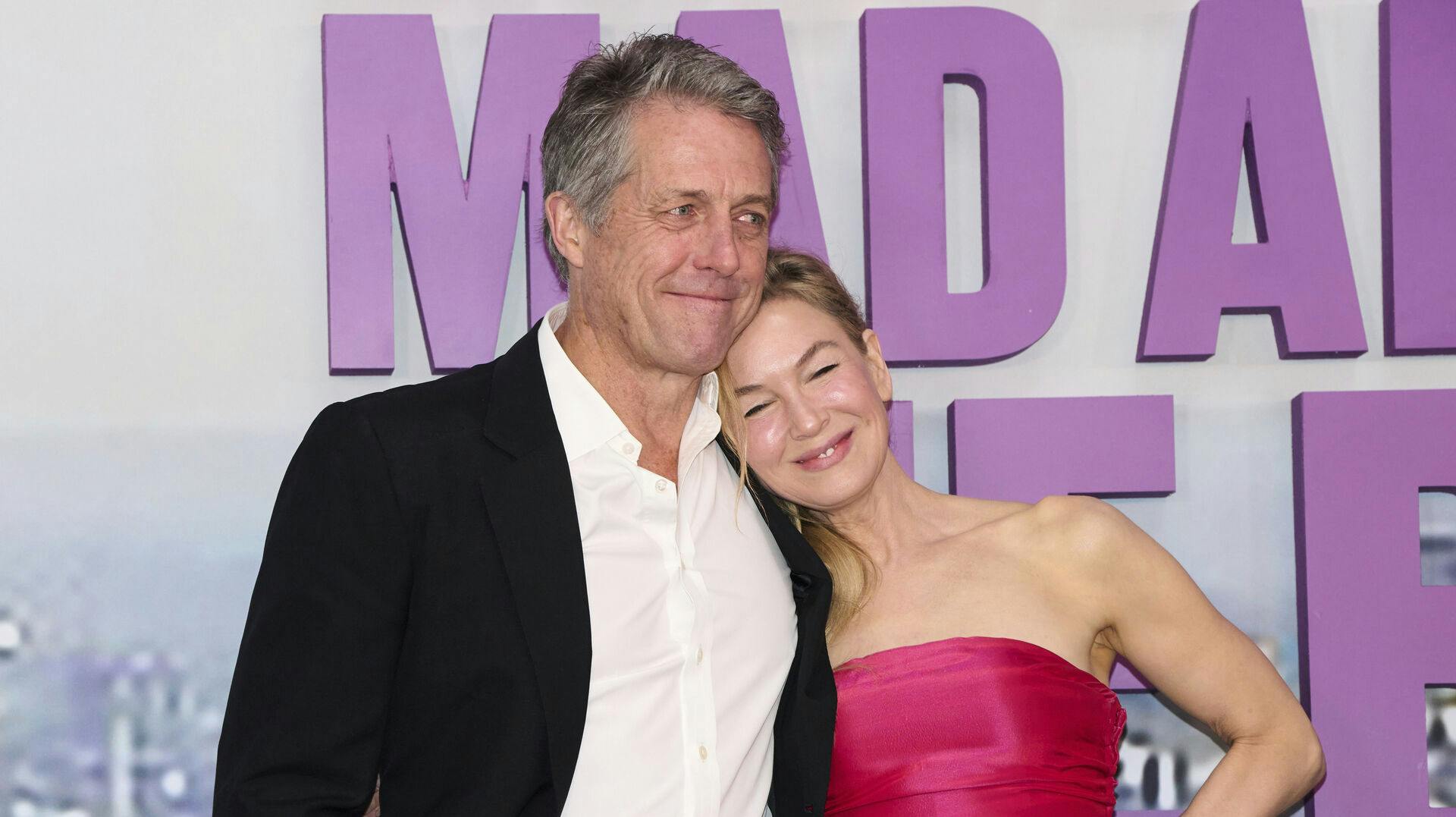 Hugh Grant og Renee Zellweger til premieren på den nyeste "Bridget Jones"-film.
